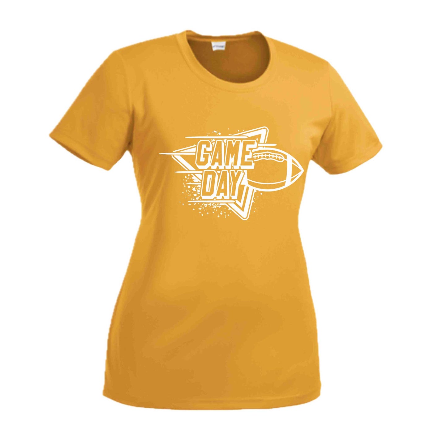 Football Game Day | Women’s Short Sleeve Crewneck Football T-Shirts | 100% Polyester