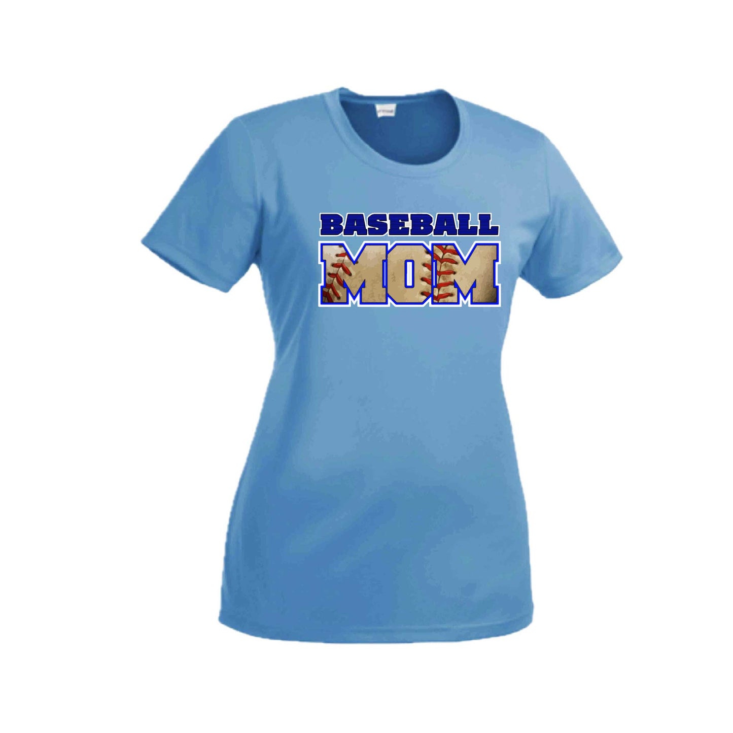 Baseball Mom | Women’s Short Sleeve Crewneck Baseball T-Shirts | 100% Polyester