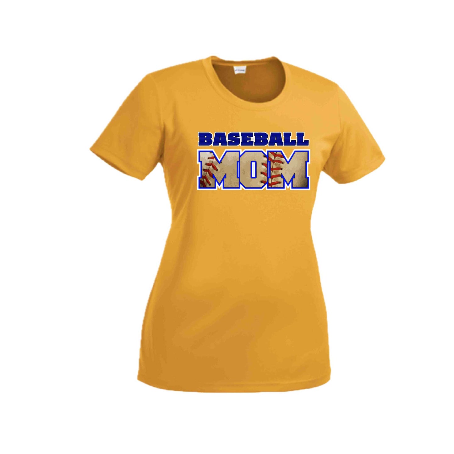 Baseball Mom | Women’s Short Sleeve Crewneck Baseball T-Shirts | 100% Polyester