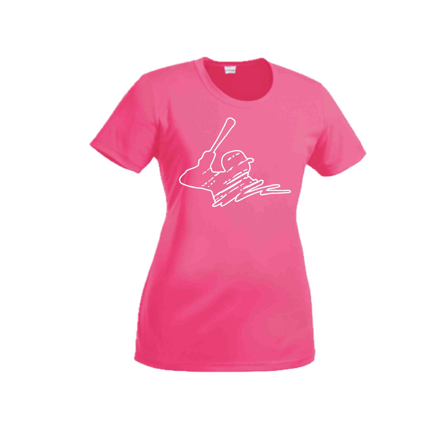 Baseball Player | Women’s Short Sleeve Crewneck Baseball T-Shirts | 100% Polyester