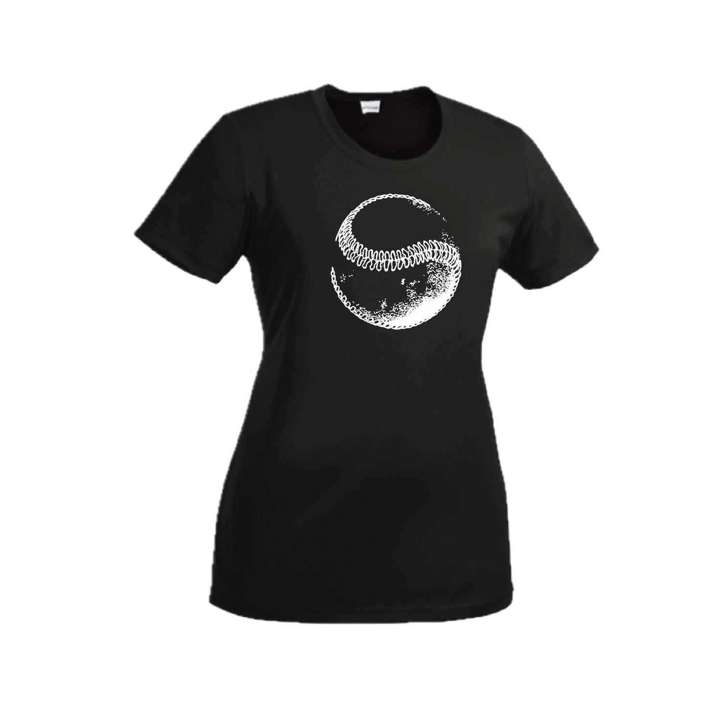 Retro Curveball | Women’s Short Sleeve Crewneck Baseball T-Shirts | 100% Polyester