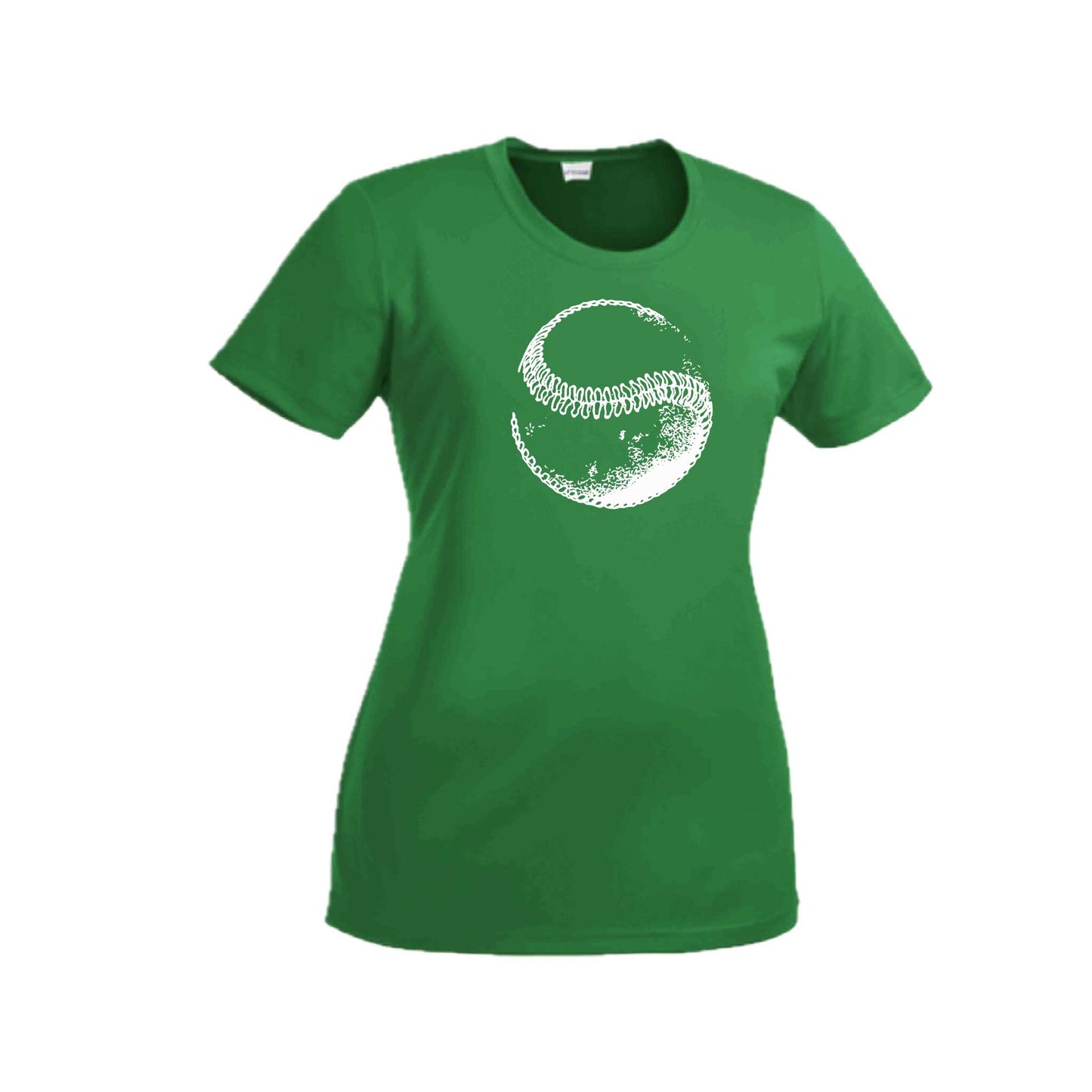 Retro Curveball | Women’s Short Sleeve Crewneck Baseball T-Shirts | 100% Polyester
