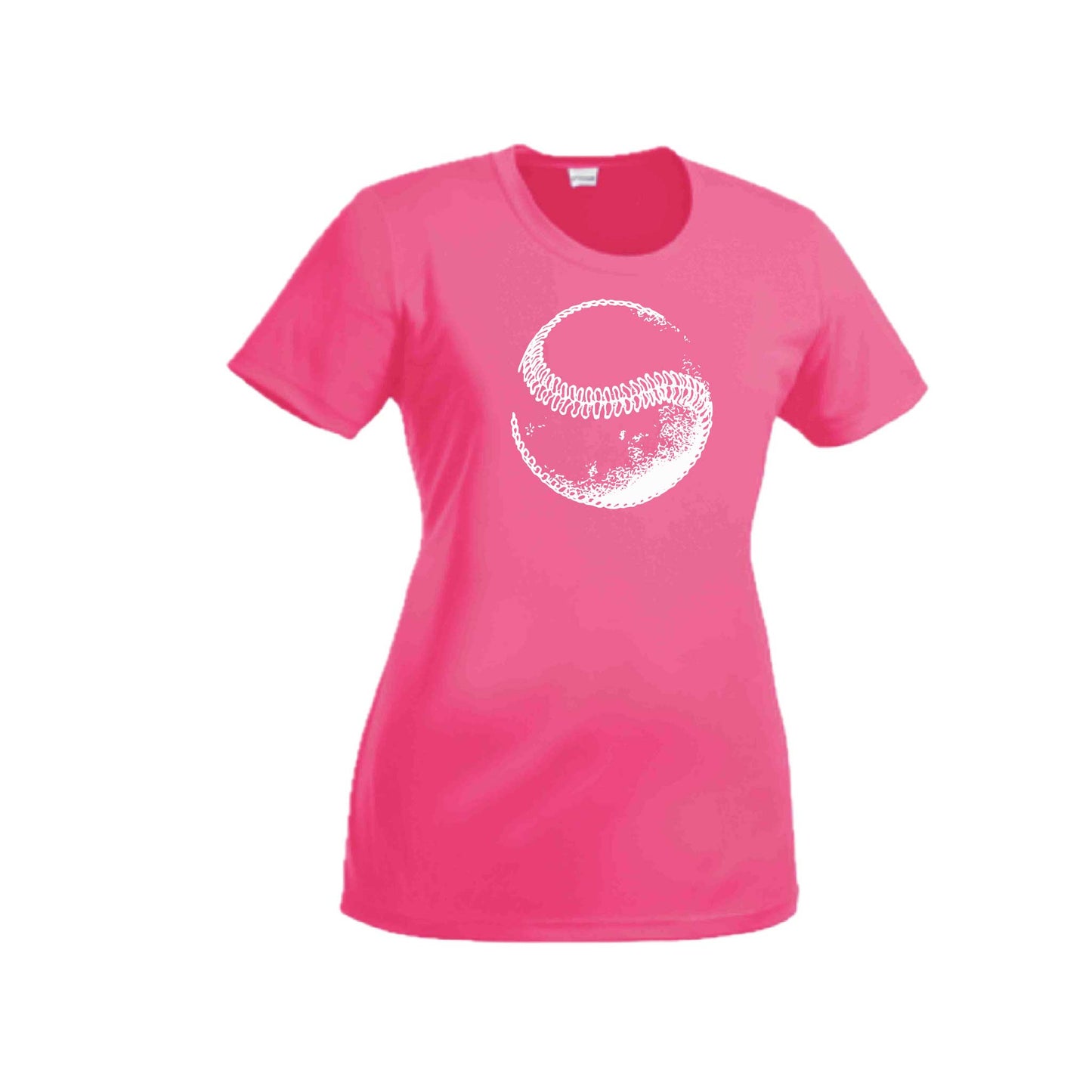Retro Curveball | Women’s Short Sleeve Crewneck Baseball T-Shirts | 100% Polyester
