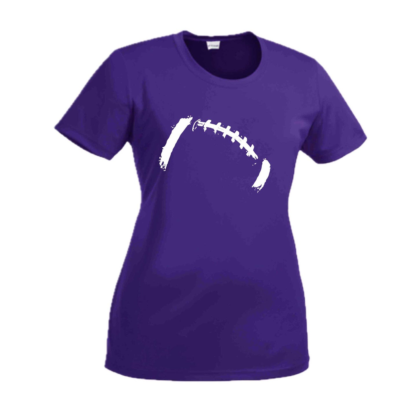 Retro Football | Women’s Short Sleeve Crewneck Football T-Shirts | 100% Polyester