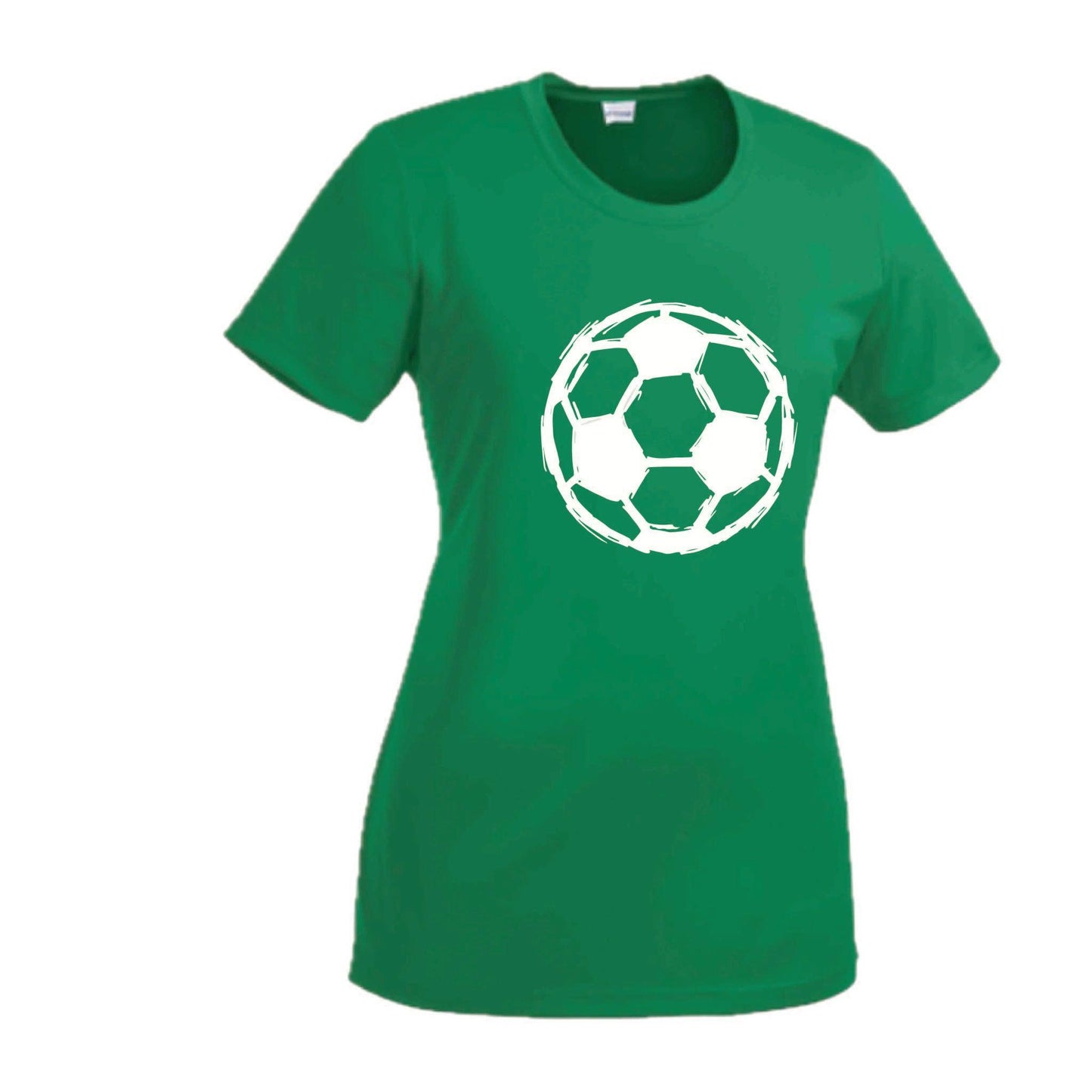 Soccer Sketched | Women’s Short Sleeve Crewneck Soccer T-Shirts | 100% Polyester