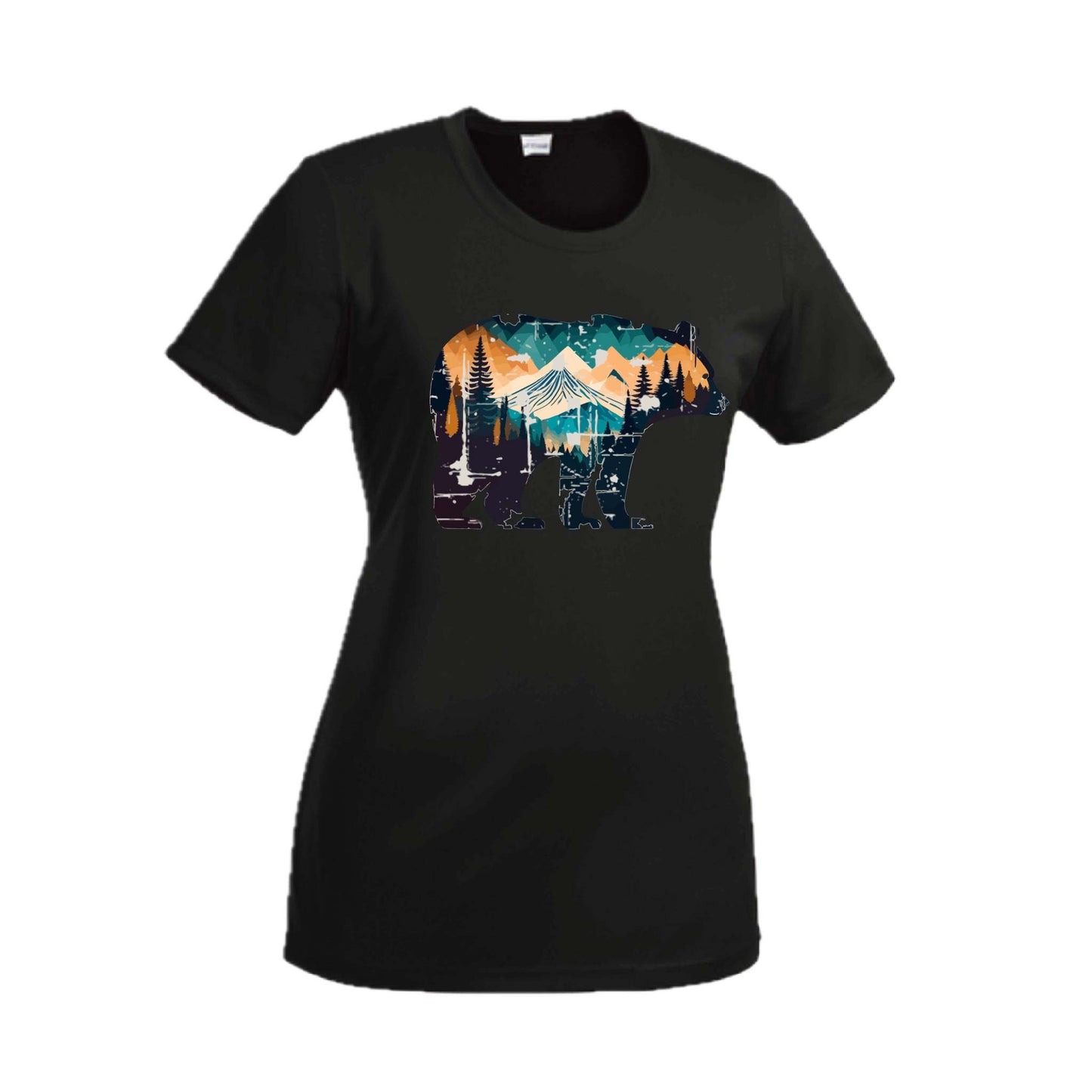Bear Mountain | Women’s Short Sleeve Crewneck Camping T-Shirts | 100% Polyester