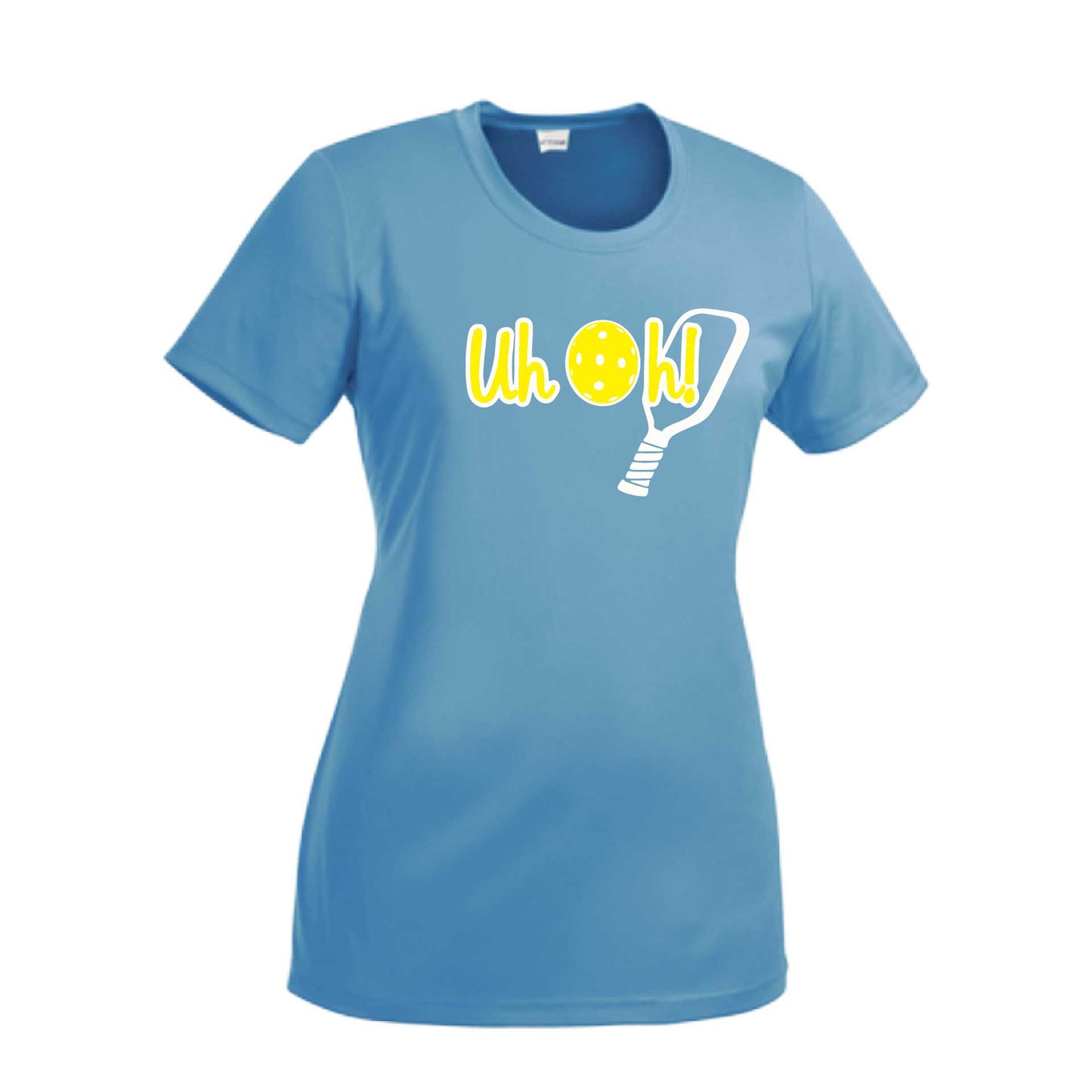 Uh Oh! | Women’s Short Sleeve Pickleball Crewneck T-Shirts | 100% Polyester