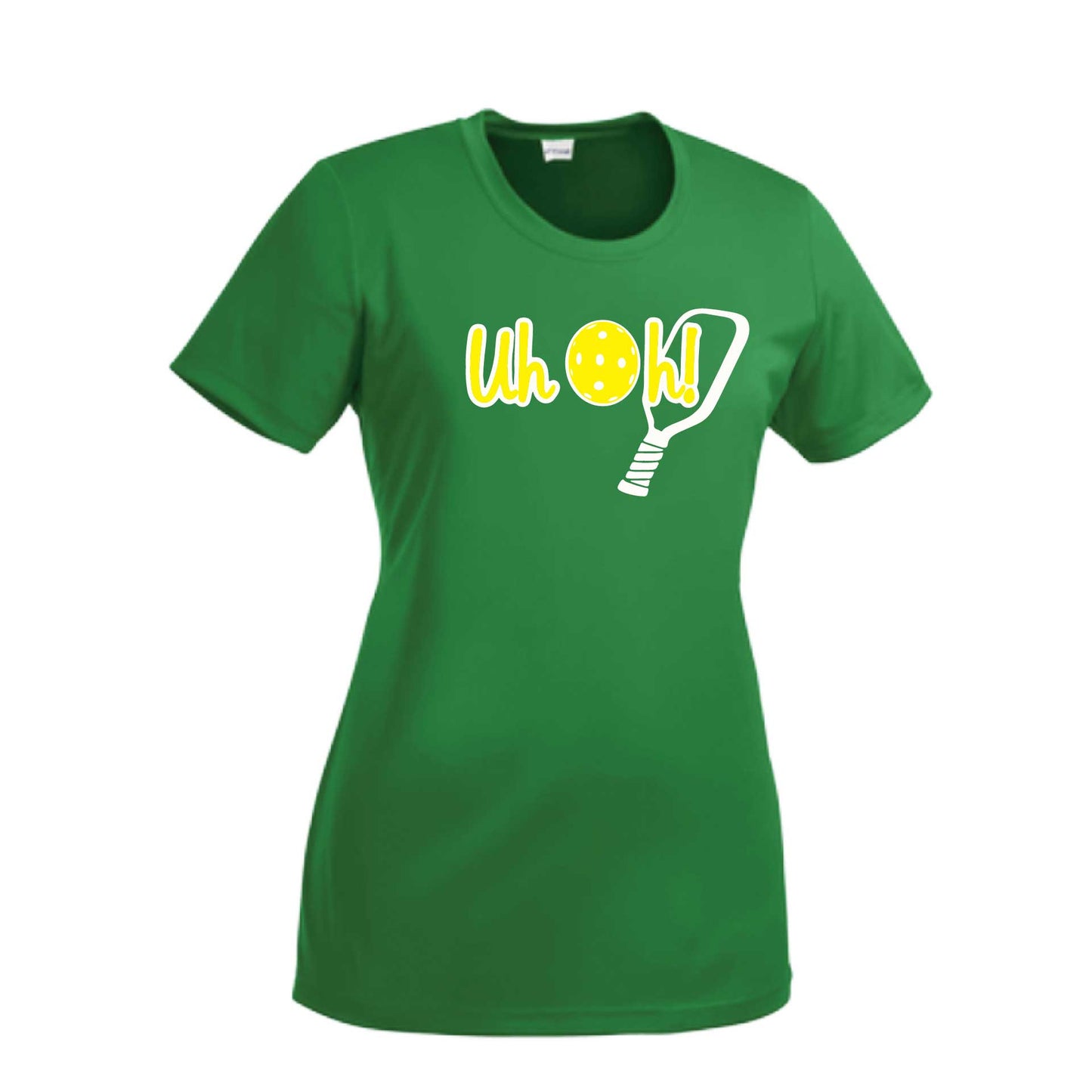 Uh Oh! | Women’s Short Sleeve Pickleball Crewneck T-Shirts | 100% Polyester