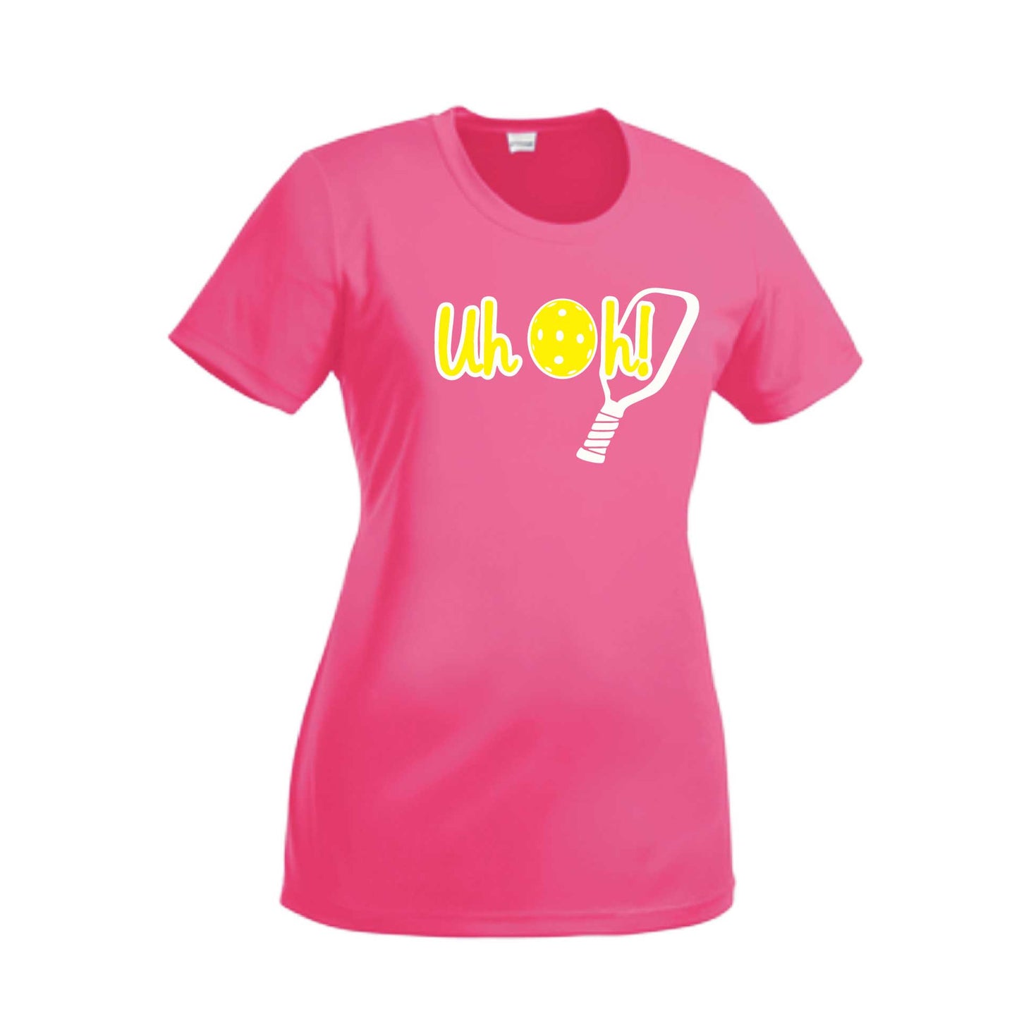 Uh Oh! | Women’s Short Sleeve Pickleball Crewneck T-Shirts | 100% Polyester