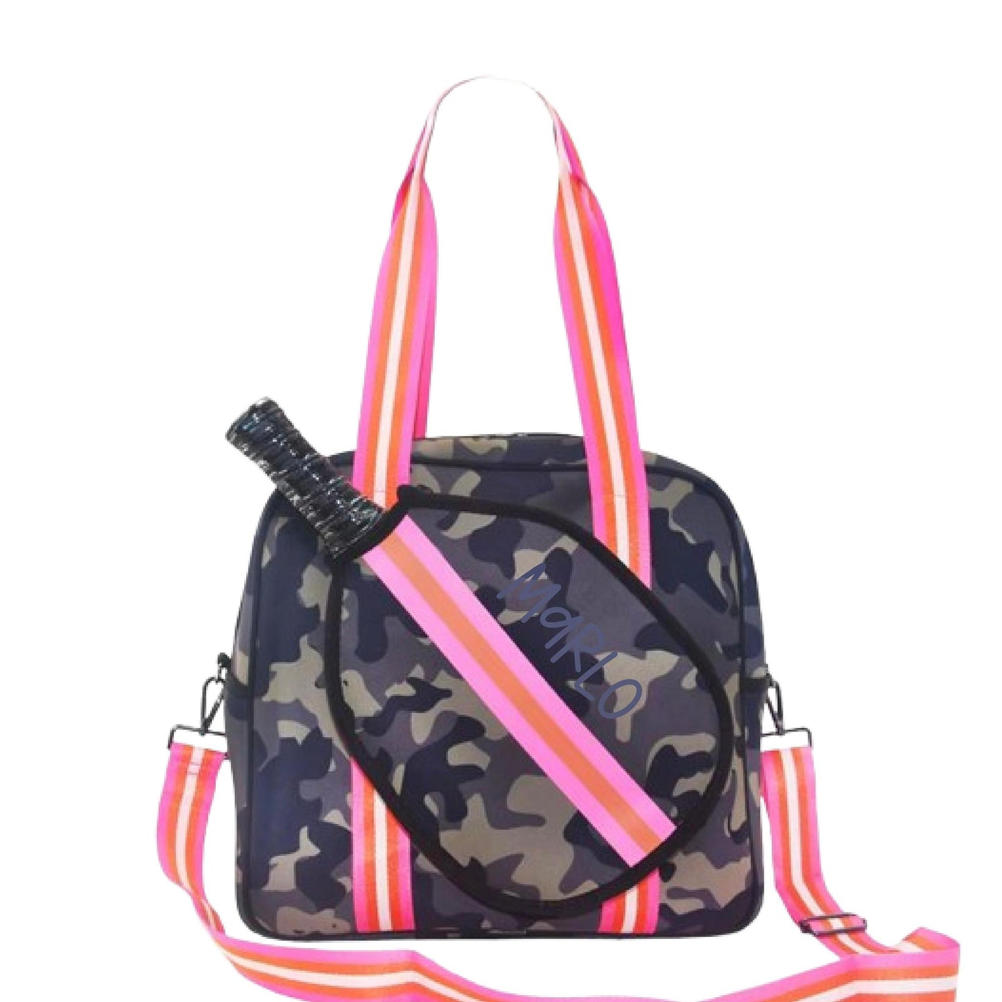 "Woodland" Green Camo Pickleball Sports Bag (Free Customization) | Medium Size Court Bag
