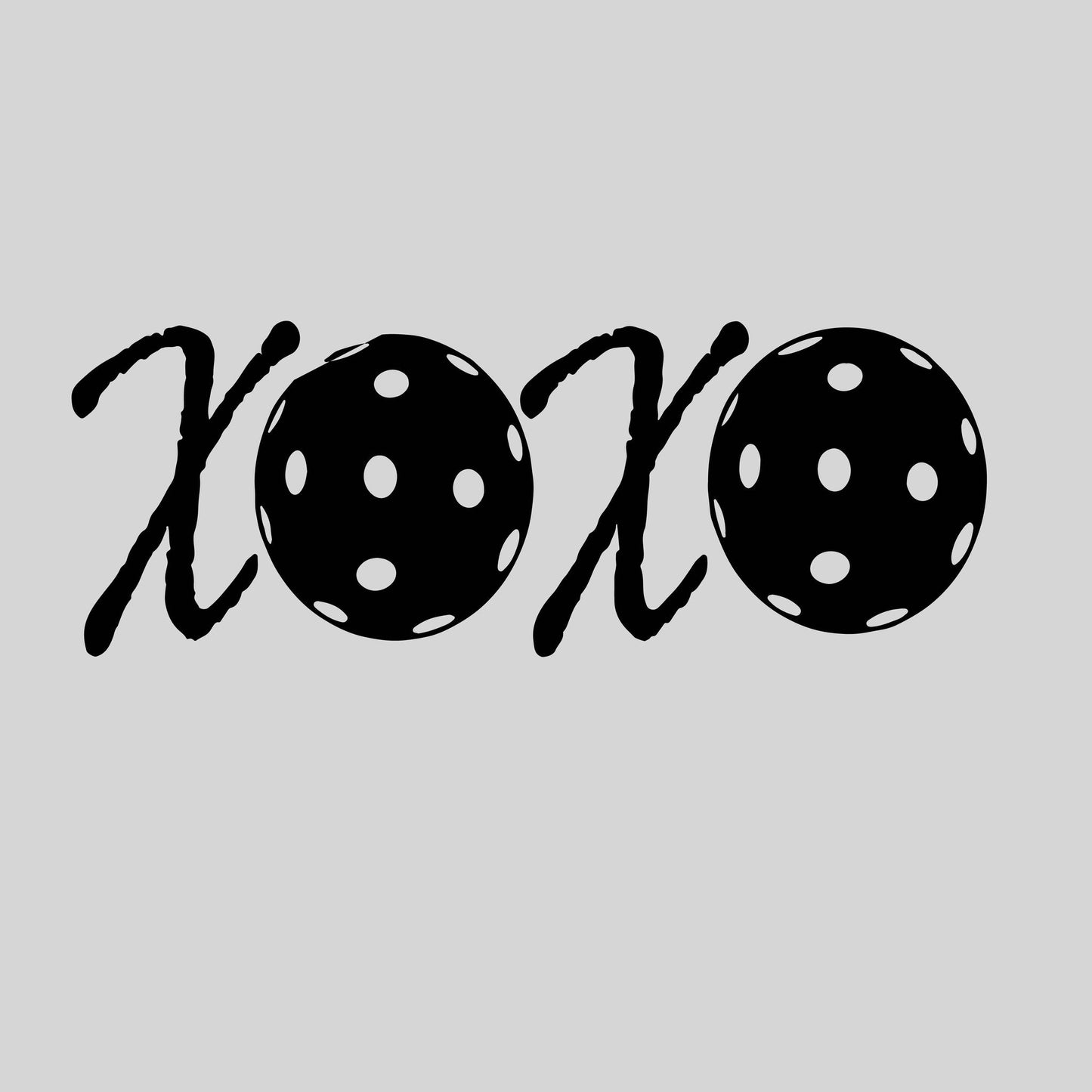 XOXO With Pickleballs | Pickleball Car Decal And Pickleball Sticker | Customizable Color