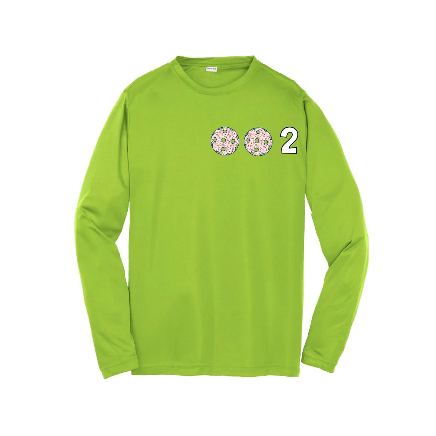 002 (Customizable 10 Pickleball Colors) | Youth Long Sleeve Pickleball Performance T-Shirts | 100% Polyester