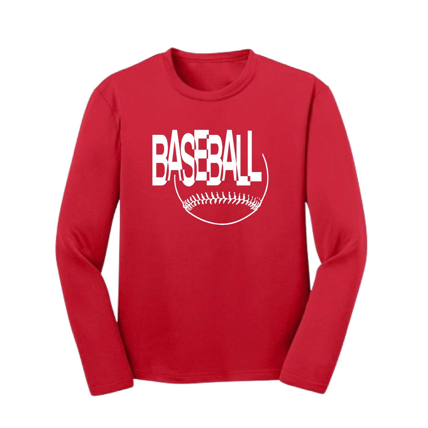 Clean Up | Youth Long Sleeve Baseball Performance T-Shirts | 100% Polyester