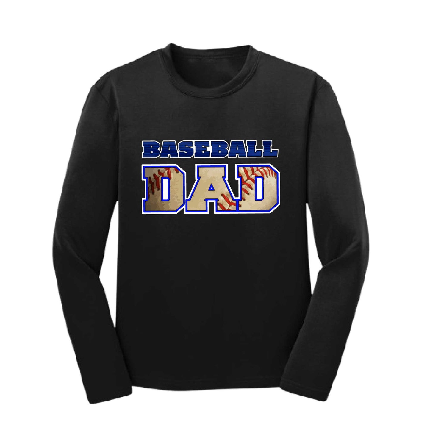 Baseball Dad | Youth Long Sleeve Baseball Performance T-Shirts | 100% Polyester