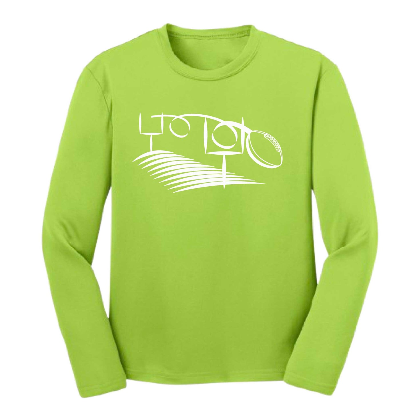 Football Field Goal | Youth Long Sleeve Football T-Shirts | 100% Polyester