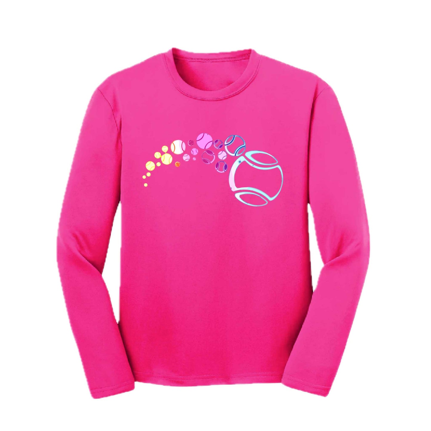 Tennis Focus | Youth Long Sleeve Tennis Performance T-Shirts | 100% Polyester