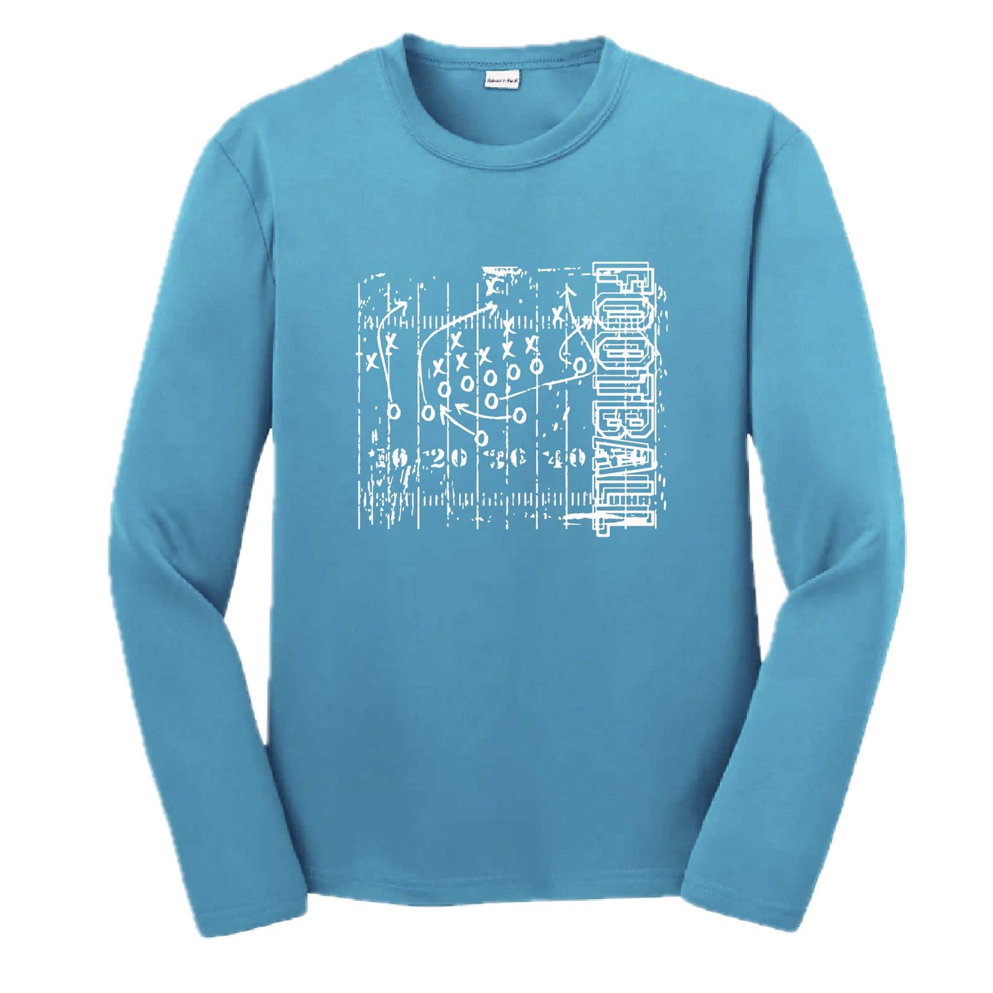 Football Field | Youth Long Sleeve Football T-Shirts | 100% Polyester