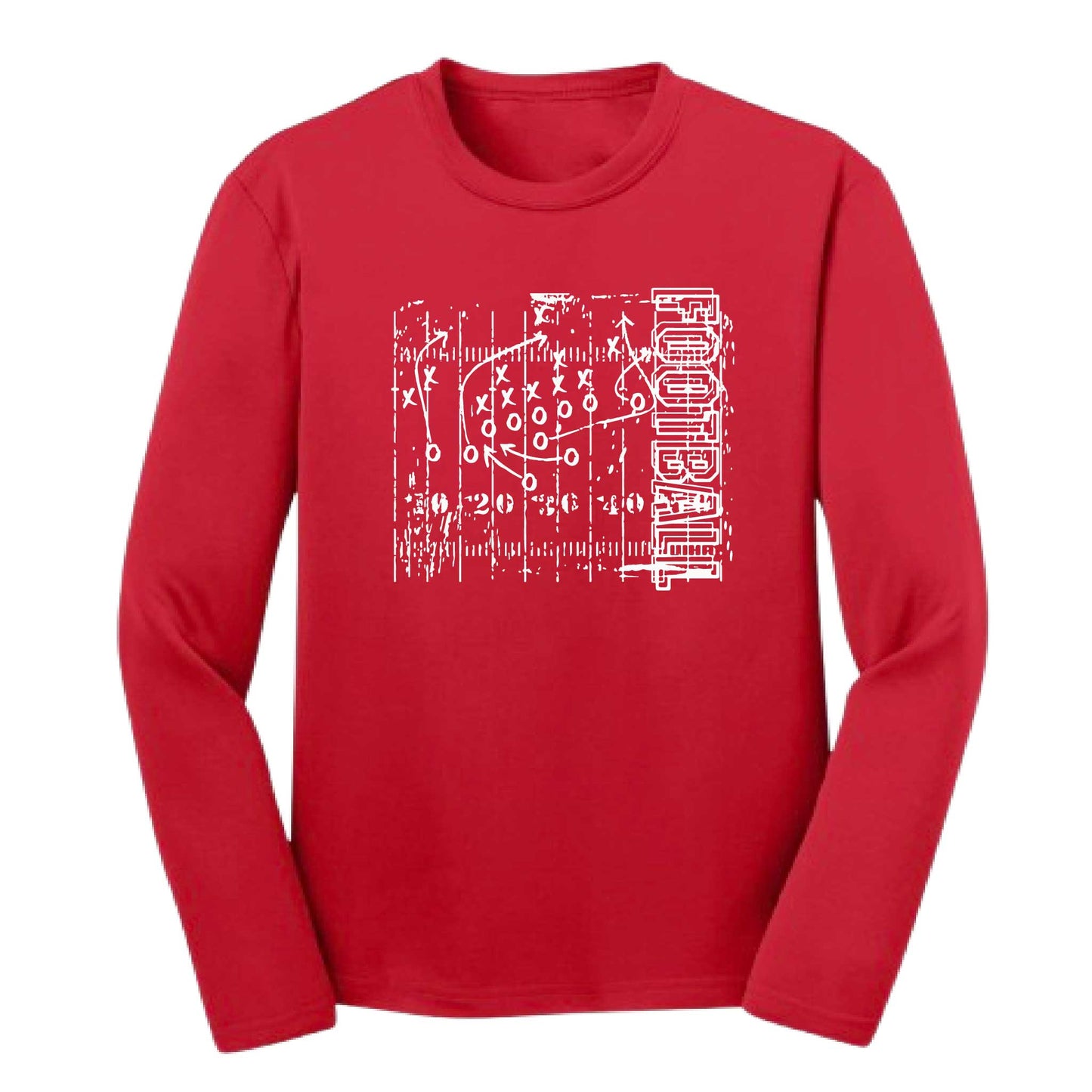 Football Field | Youth Long Sleeve Football T-Shirts | 100% Polyester