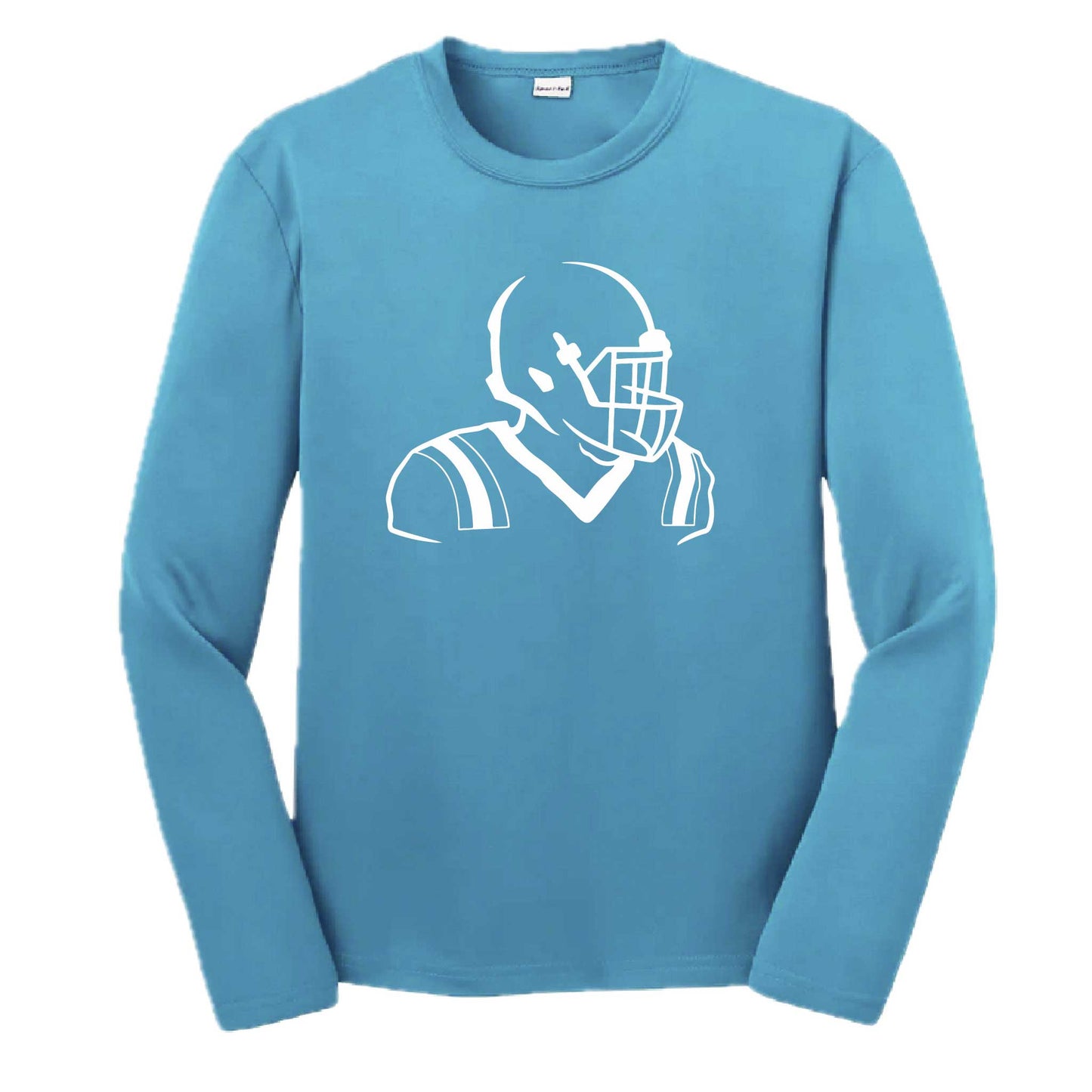 Football Player | Youth Long Sleeve Football T-Shirts | 100% Polyester