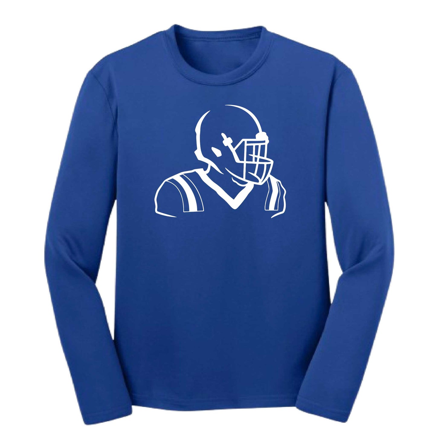 Football Player | Youth Long Sleeve Football T-Shirts | 100% Polyester