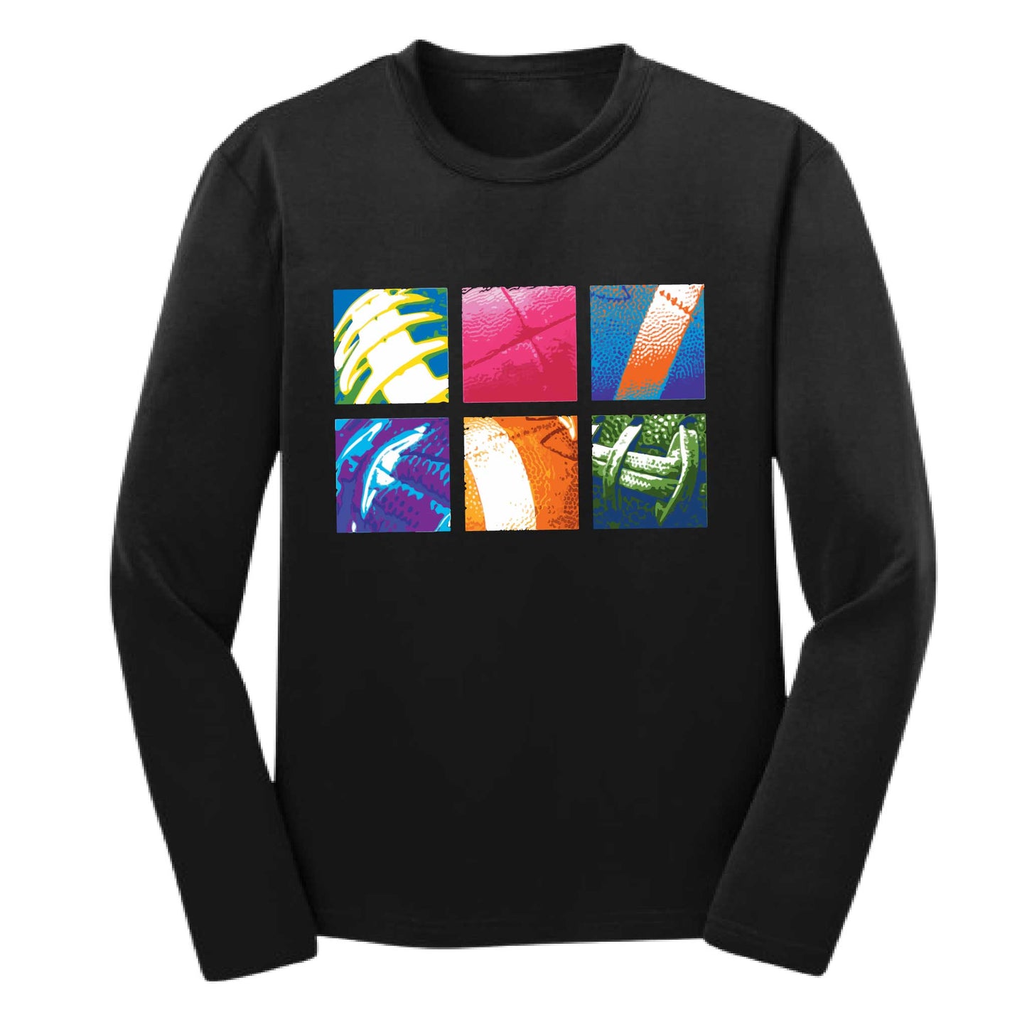 Football Squares | Youth Long Sleeve Football T-Shirts | 100% Polyester