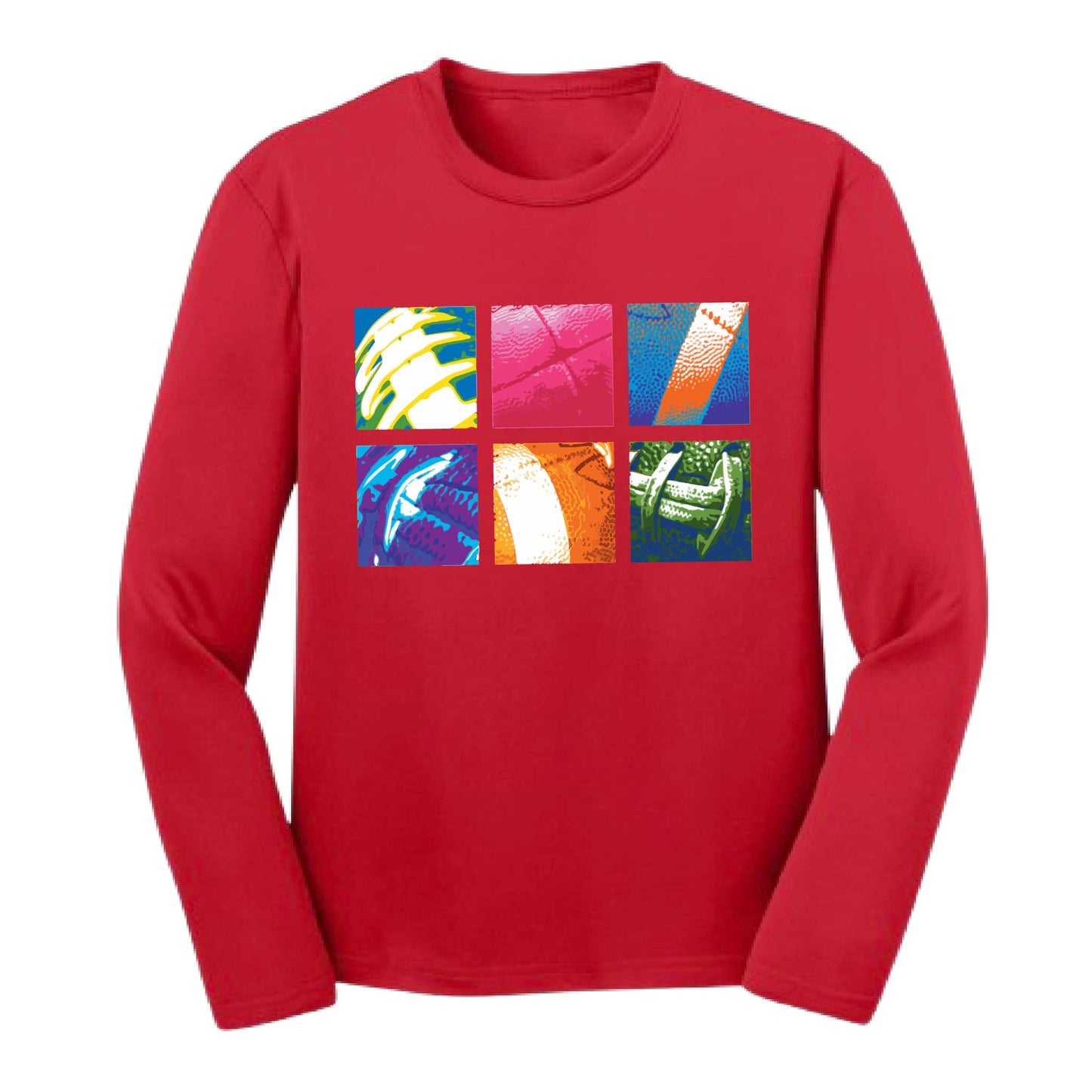 Football Squares | Youth Long Sleeve Football T-Shirts | 100% Polyester
