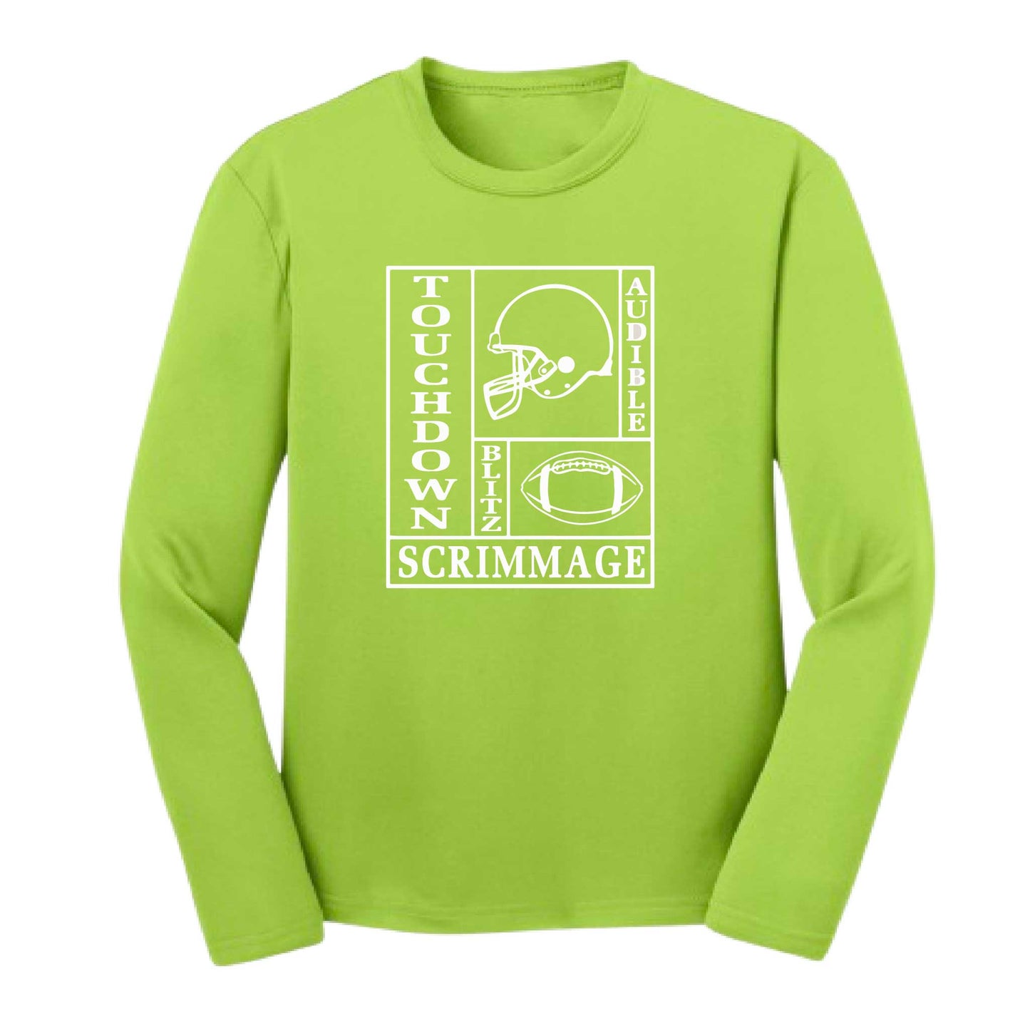 Football Zone | Youth Long Sleeve Football T-Shirts | 100% Polyester