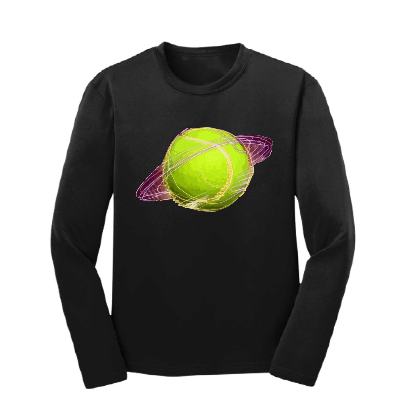 Galactic Tennis| Youth Long Sleeve Tennis Performance T-Shirts | 100% Polyester