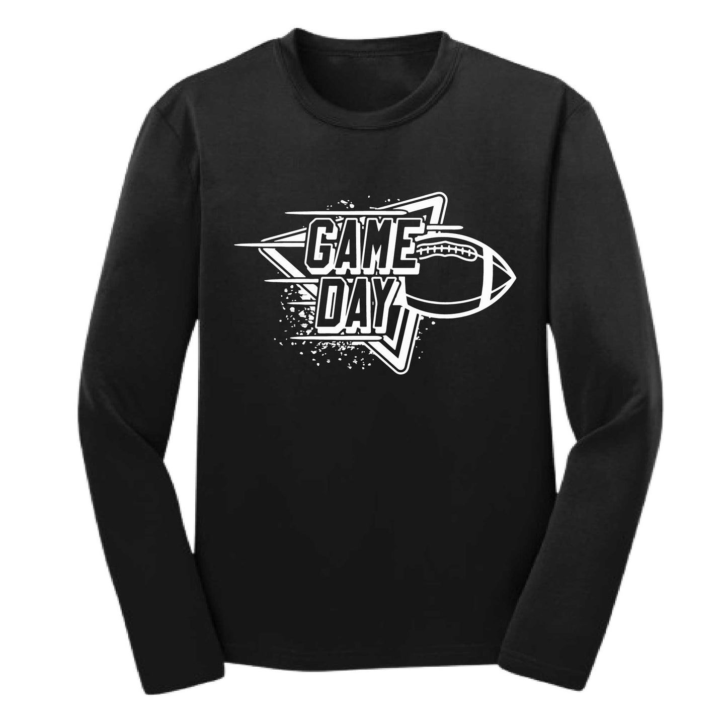 Football Game Day | Youth Long Sleeve Football T-Shirts | 100% Polyester