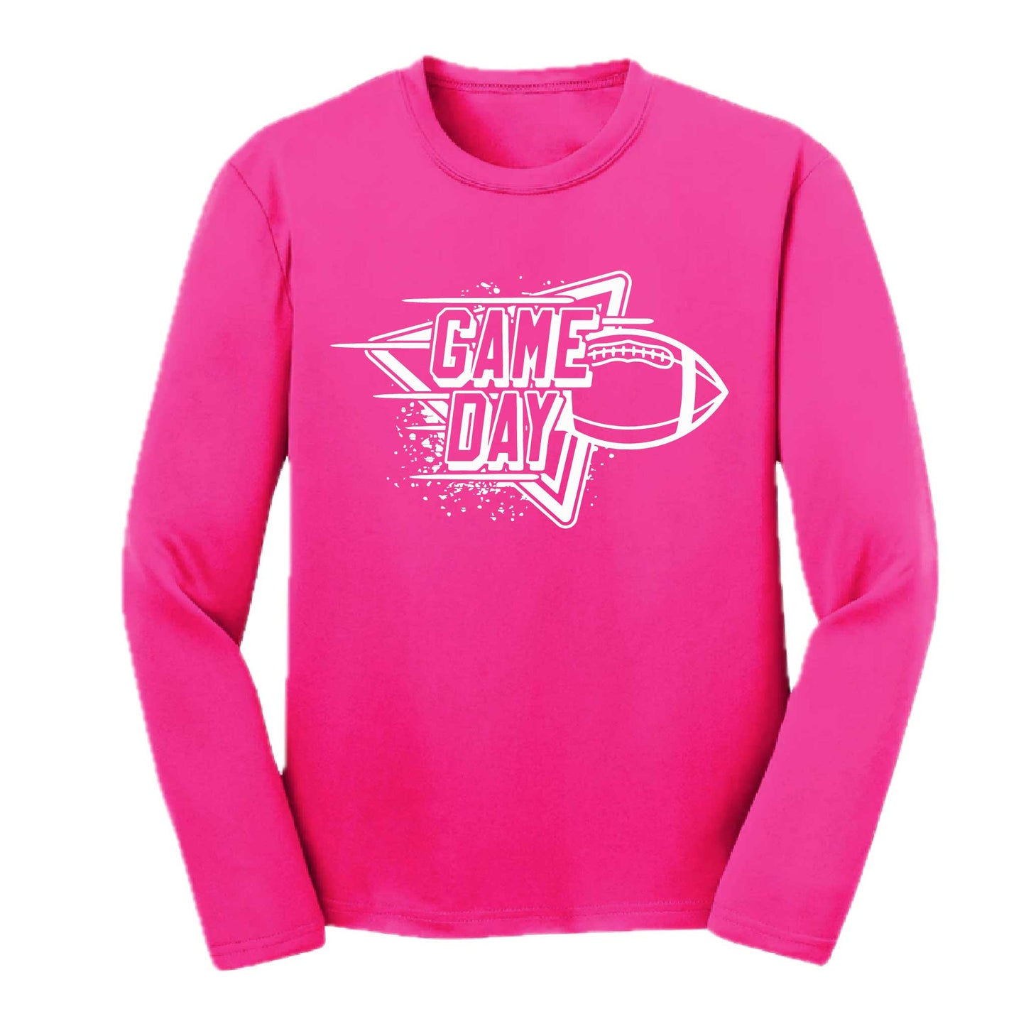 Football Game Day | Youth Long Sleeve Football T-Shirts | 100% Polyester