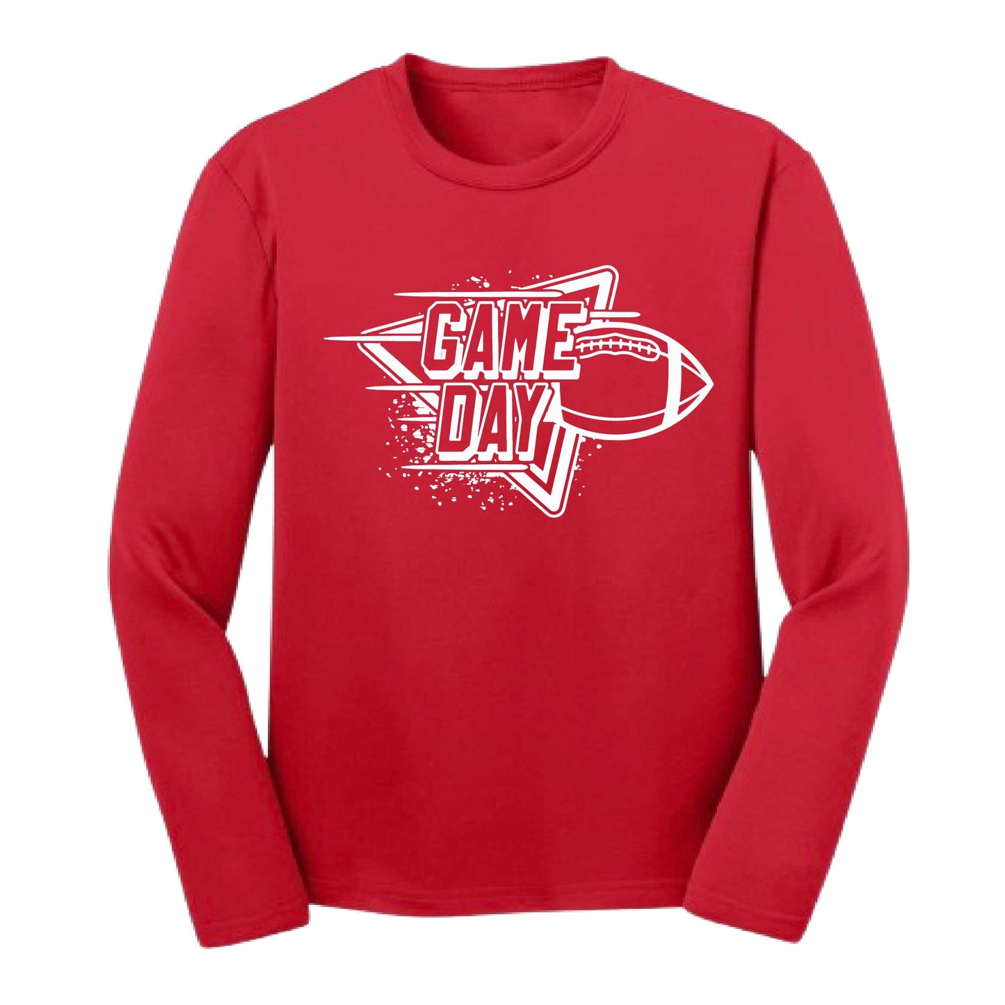 Football Game Day | Youth Long Sleeve Football T-Shirts | 100% Polyester