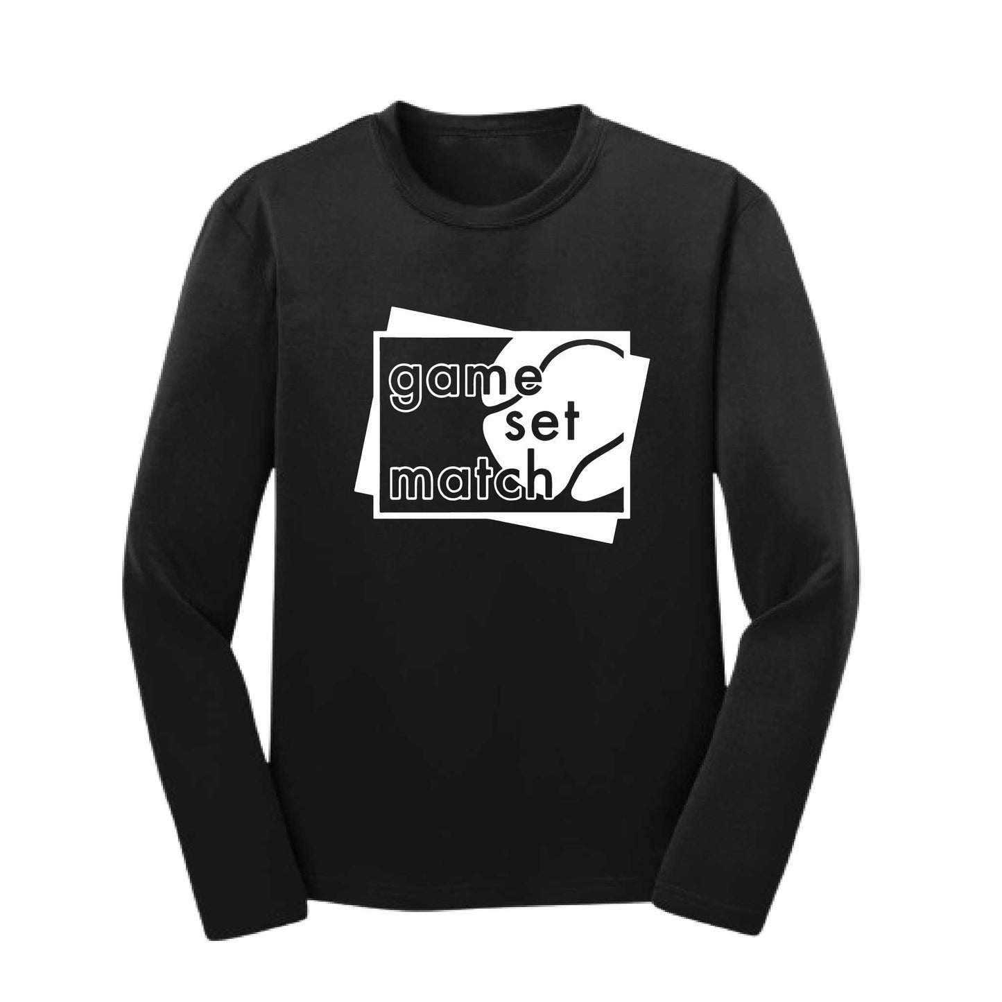 Game Set Match | Youth Long Sleeve Tennis Performance T-Shirts | 100% Polyester