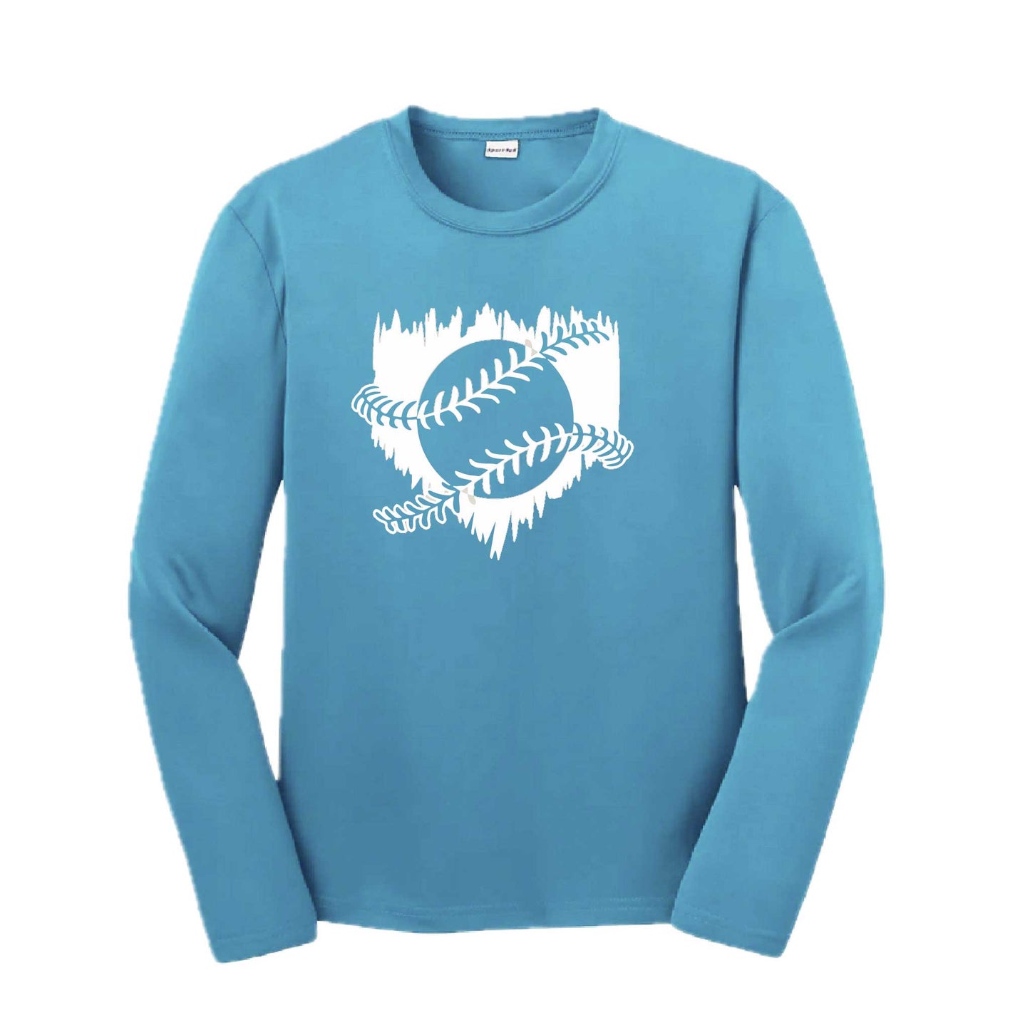 Home Run | Youth Long Sleeve Baseball Performance T-Shirts | 100% Polyester