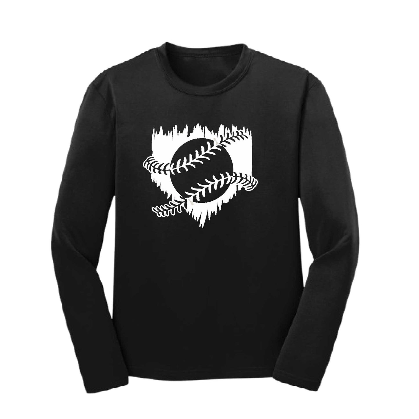 Home Run | Youth Long Sleeve Baseball Performance T-Shirts | 100% Polyester
