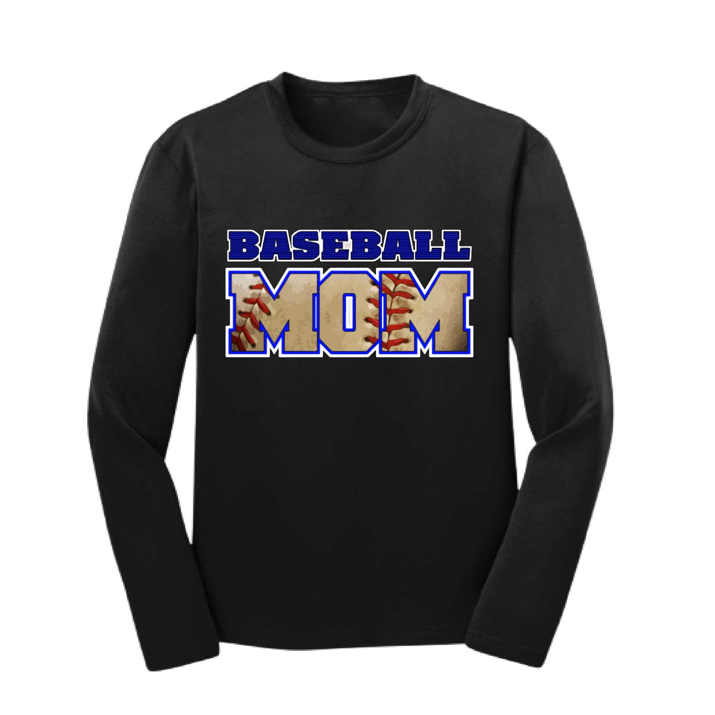 Baseball Mom | Youth Long Sleeve Baseball Performance T-Shirts | 100% Polyester