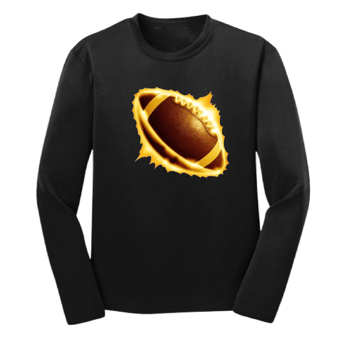 Radioactive Football | Youth Long Sleeve Football T-Shirts | 100% Polyester