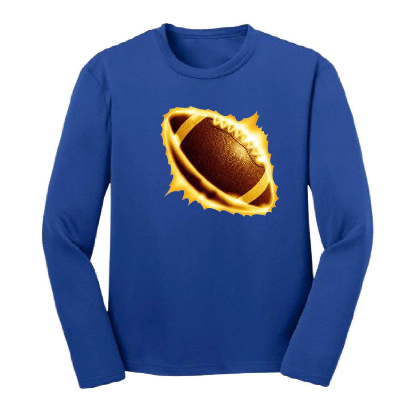 Radioactive Football | Youth Long Sleeve Football T-Shirts | 100% Polyester