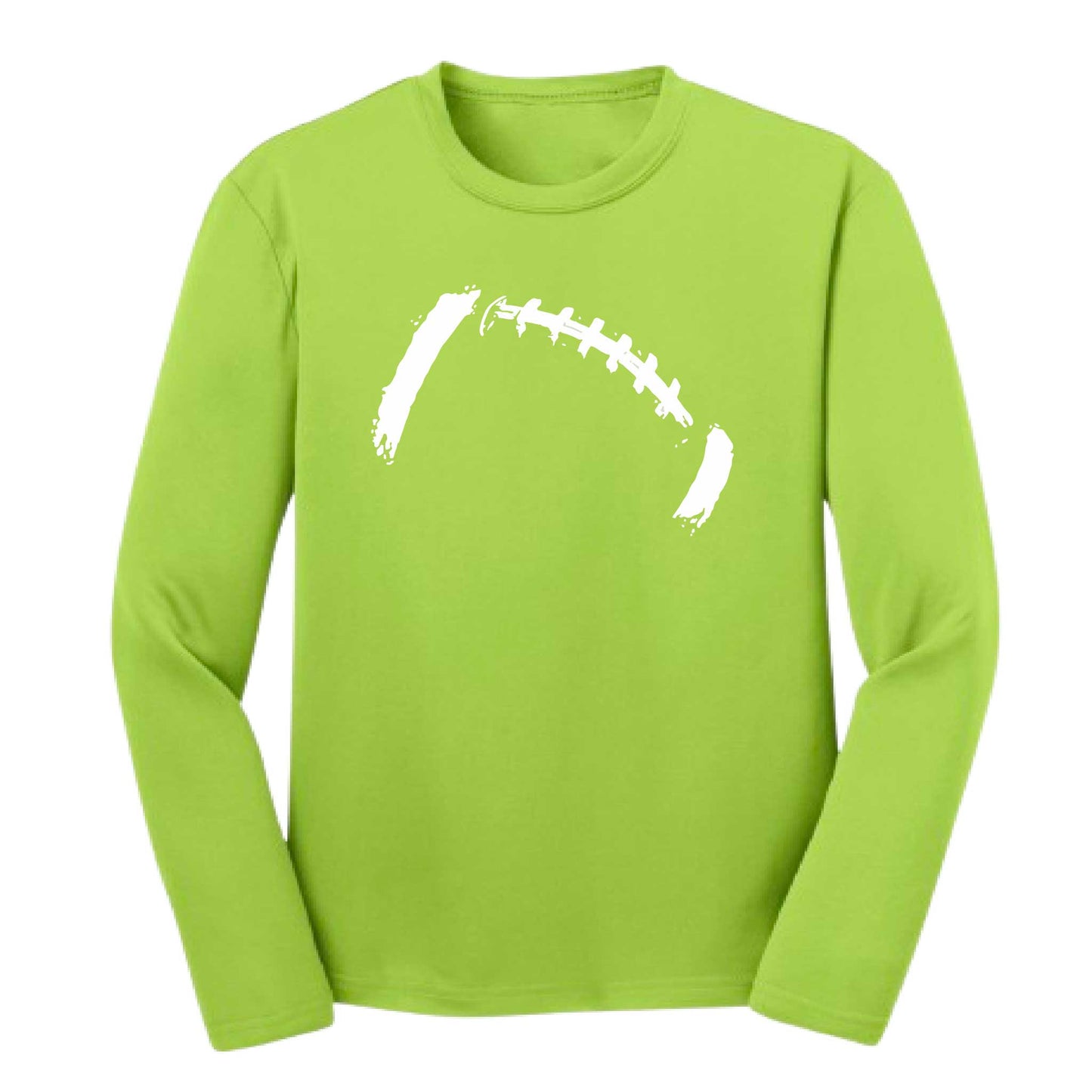 Retro Football | Youth Long Sleeve Football T-Shirts | 100% Polyester