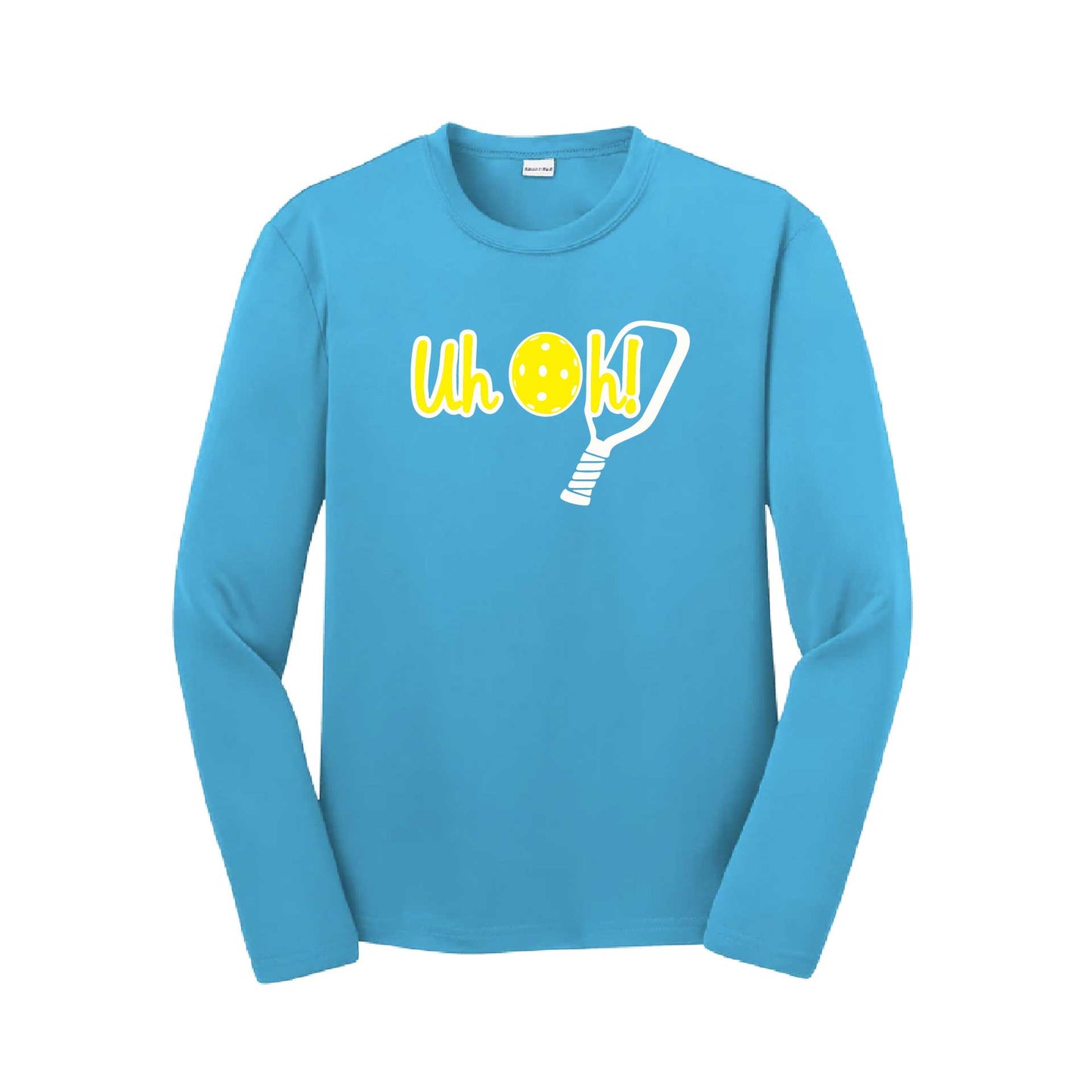 Uh Oh! | Youth Long Sleeve Pickleball Performance T-Shirts | 100% Polyester