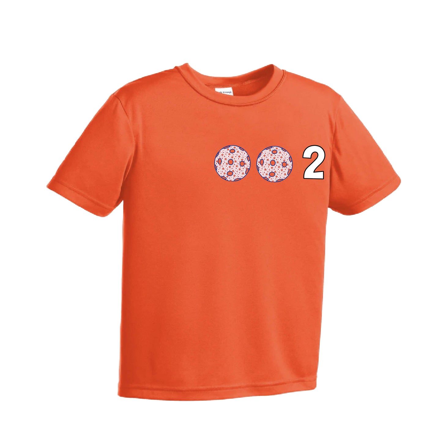 002 (Customizable 10 Pickleball Colors) | Youth Short Sleeve Pickleball Performance T-Shirts | 100% Polyester
