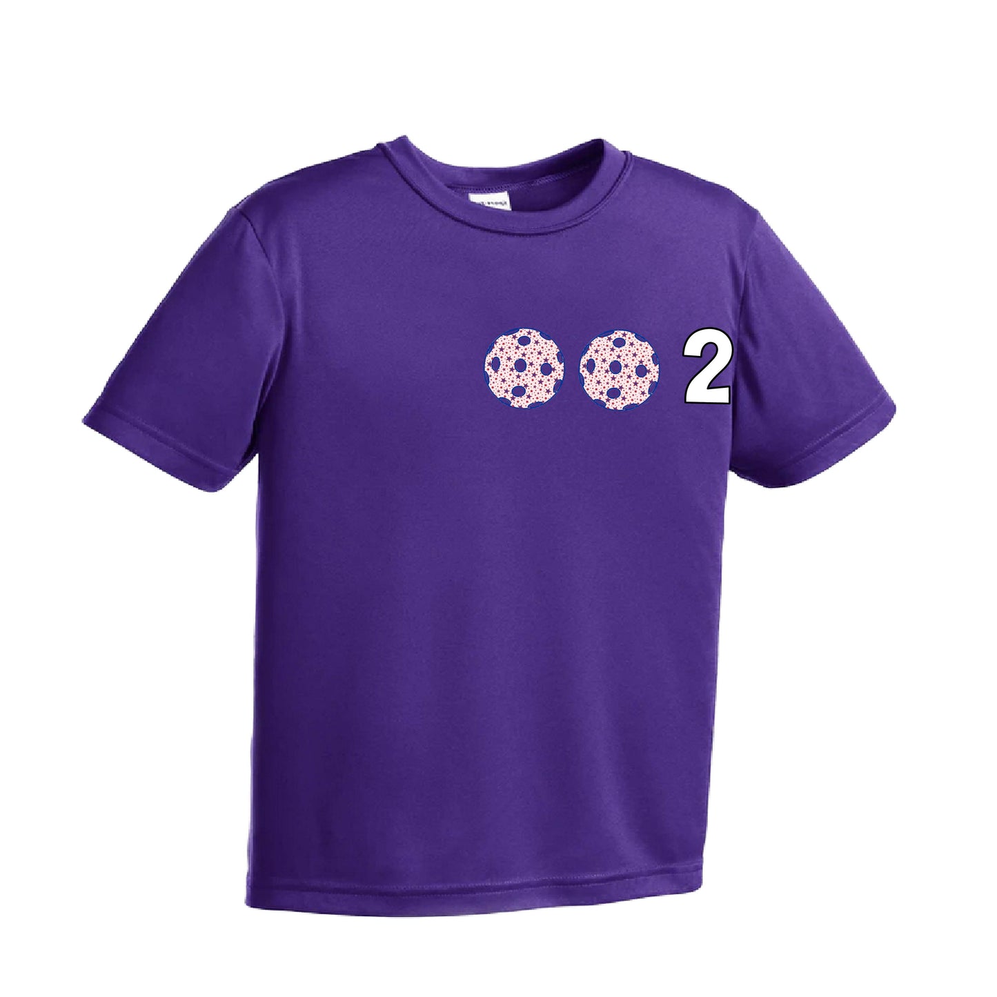 002 (Customizable 10 Pickleball Colors) | Youth Short Sleeve Pickleball Performance T-Shirts | 100% Polyester