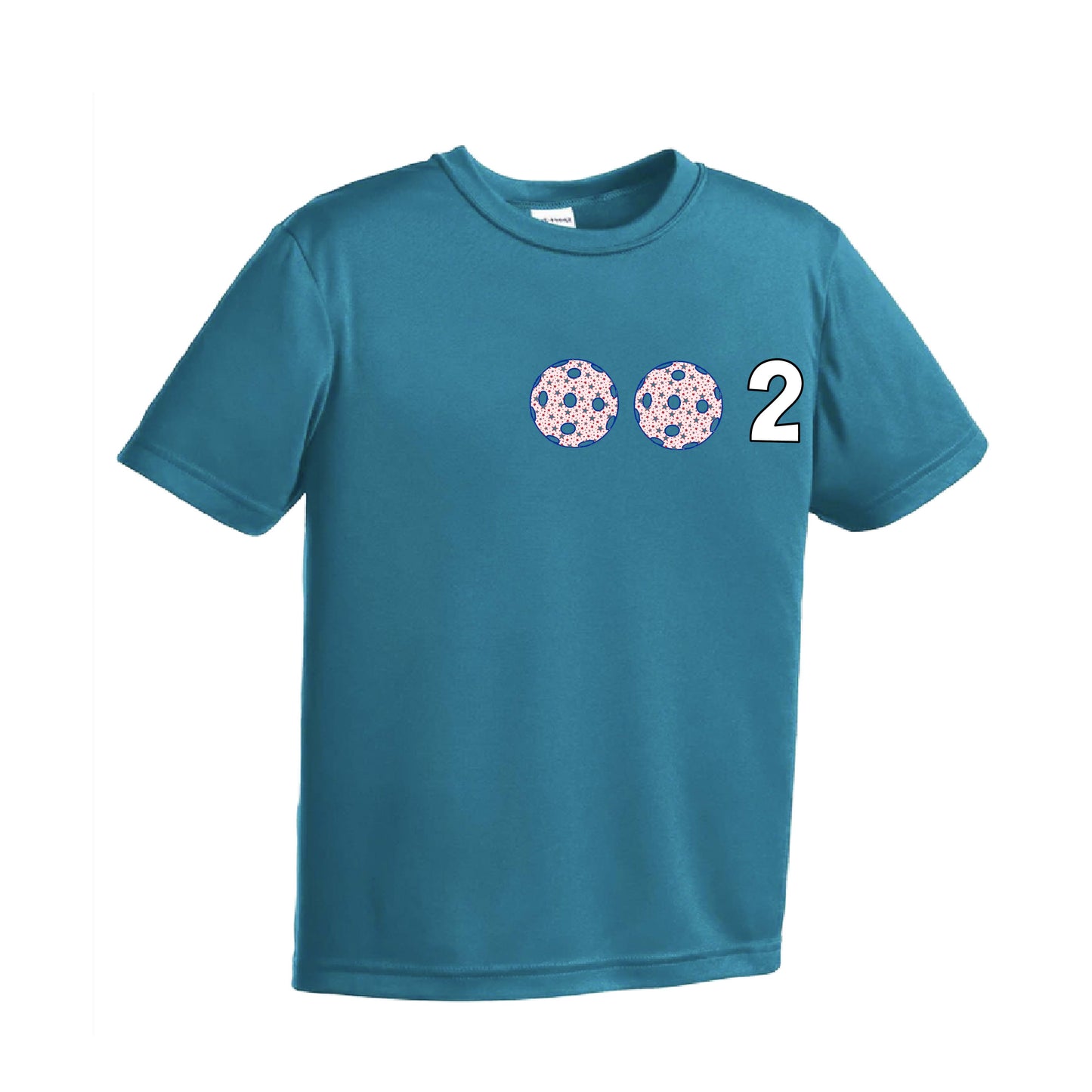 002 (Customizable 10 Pickleball Colors) | Youth Short Sleeve Pickleball Performance T-Shirts | 100% Polyester