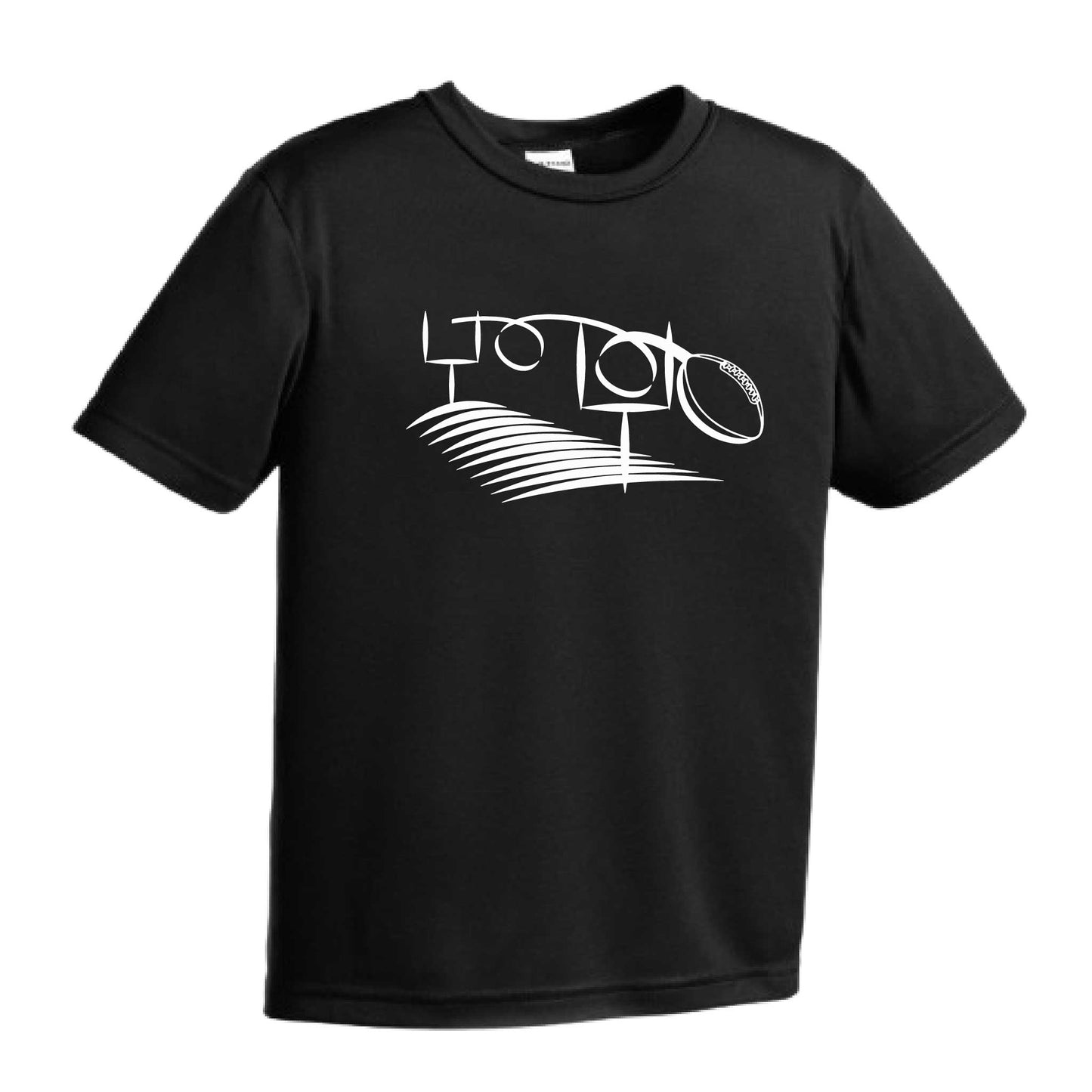 Football Field Goal | Youth Short Sleeve Football T-Shirts | 100% Polyester