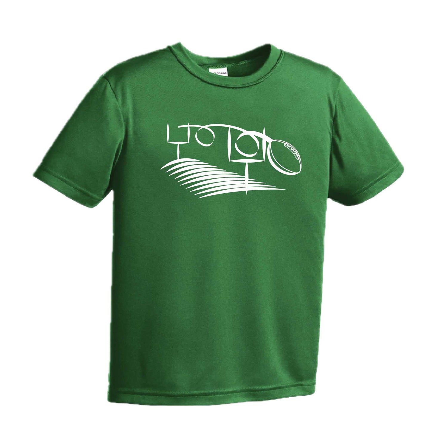 Football Field Goal | Youth Short Sleeve Football T-Shirts | 100% Polyester