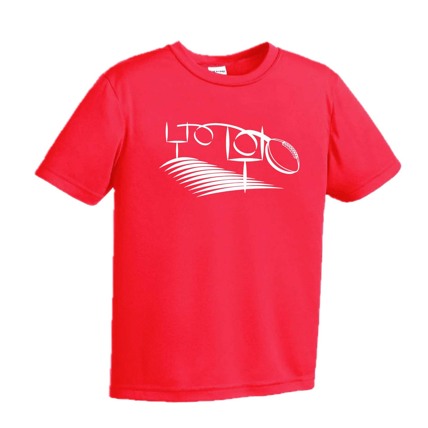 Football Field Goal | Youth Short Sleeve Football T-Shirts | 100% Polyester
