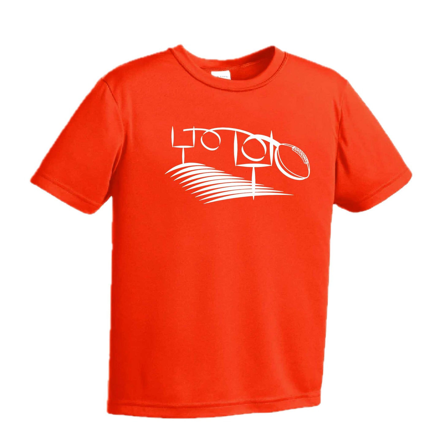 Football Field Goal | Youth Short Sleeve Football T-Shirts | 100% Polyester