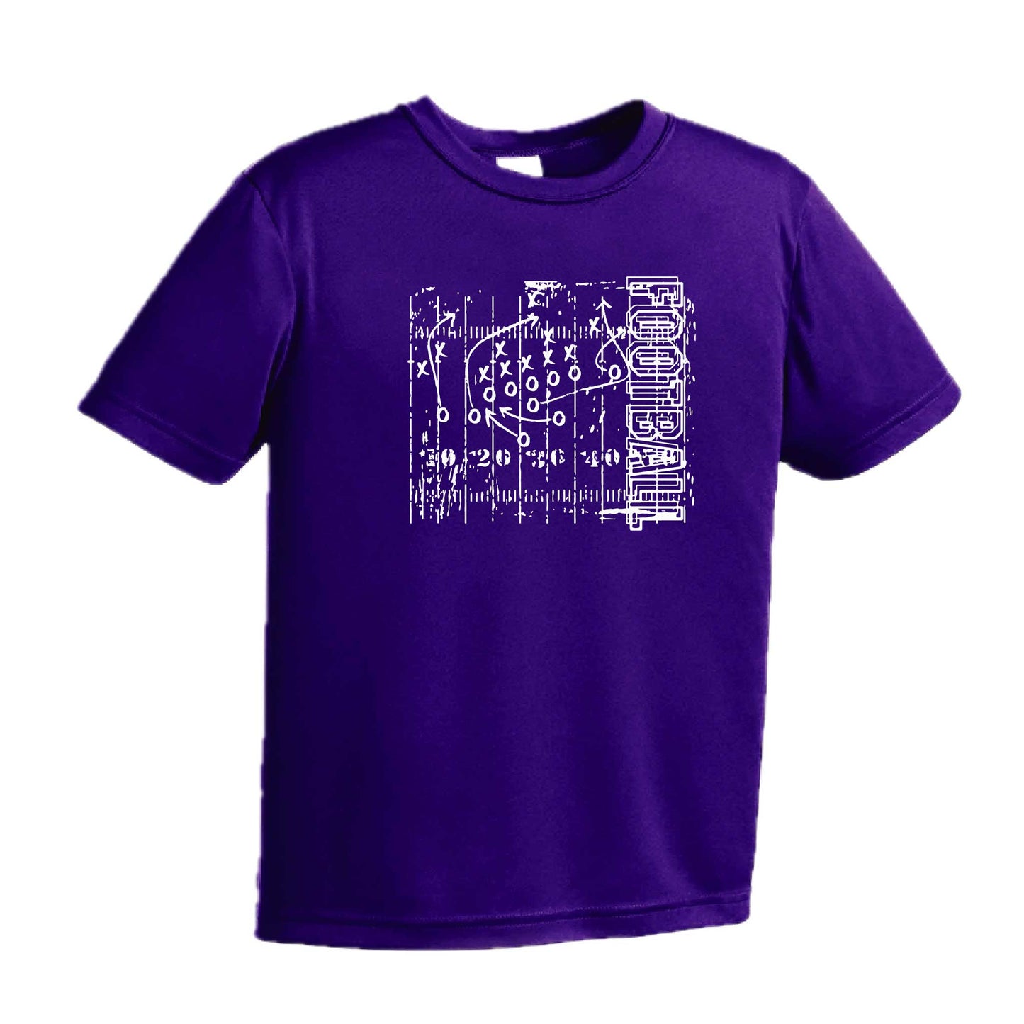 Football Field | Youth Short Sleeve Football T-Shirts | 100% Polyester