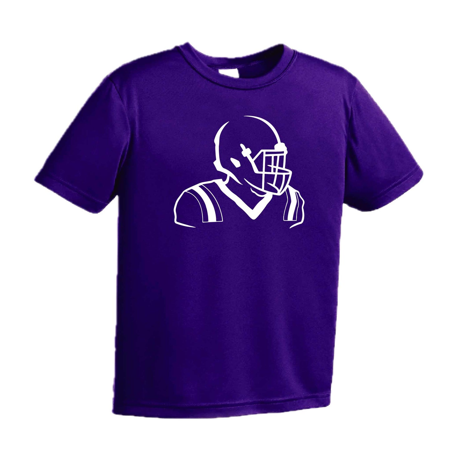 Football Player | Youth Short Sleeve Football T-Shirts | 100% Polyester