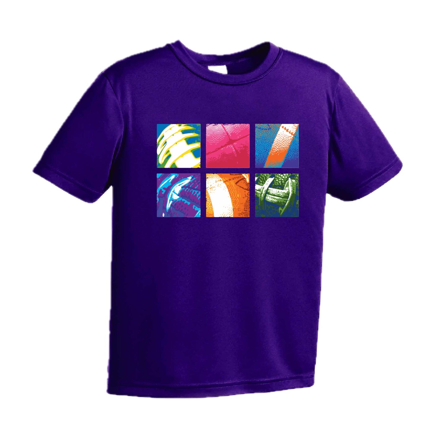 Football Squares | Youth Short Sleeve Football T-Shirts | 100% Polyester