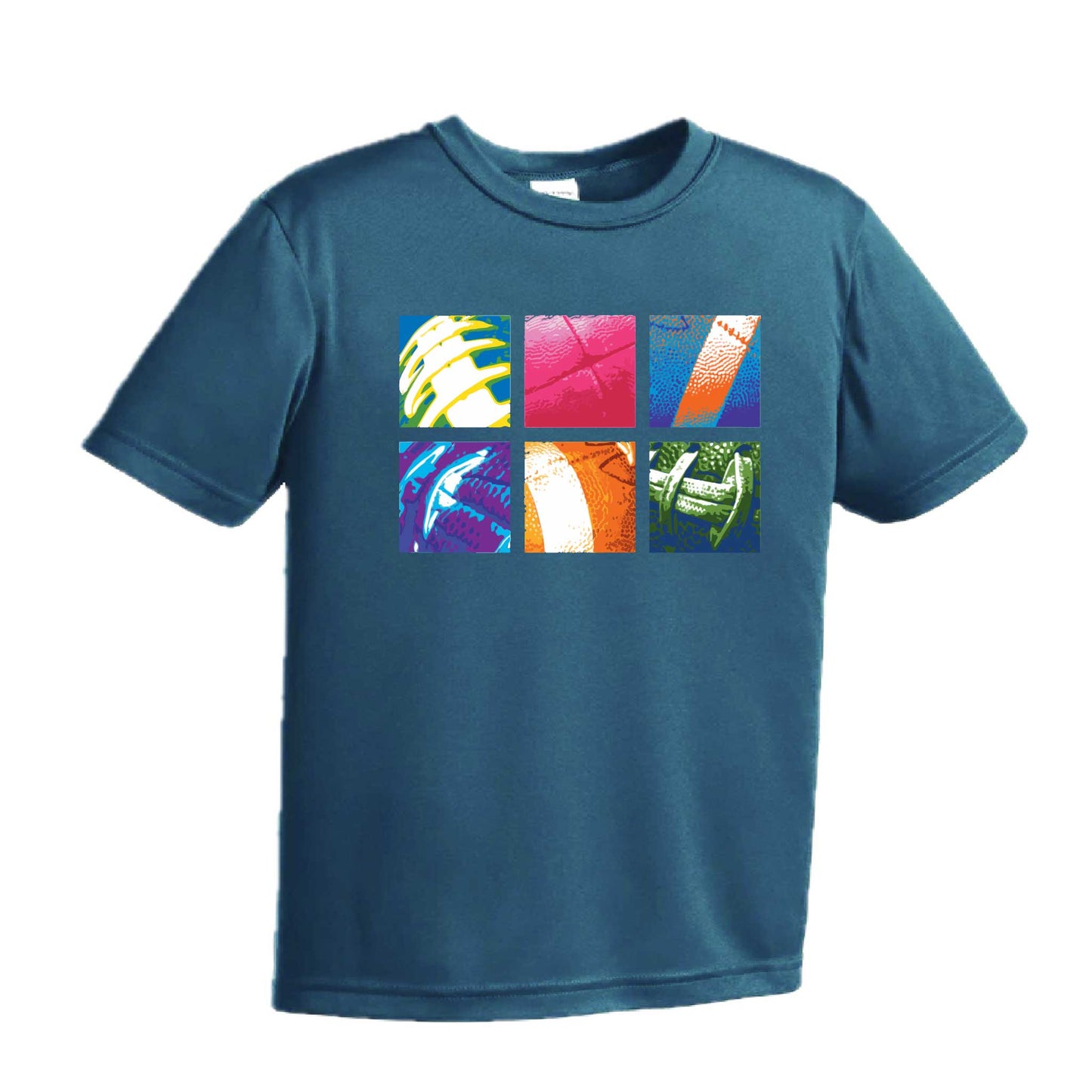Football Squares | Youth Short Sleeve Football T-Shirts | 100% Polyester